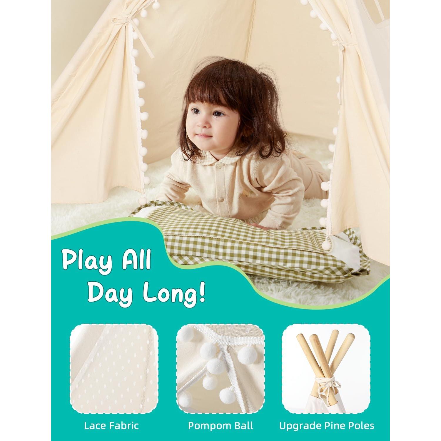 Tienda Teepee para Niños Sumbababy 120x173cm con Luces