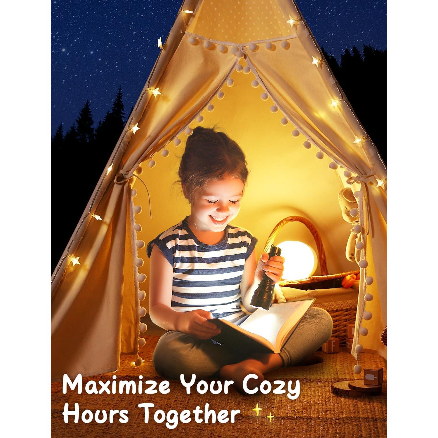 Tienda Teepee para Niños Sumbababy 120x173cm con Luces