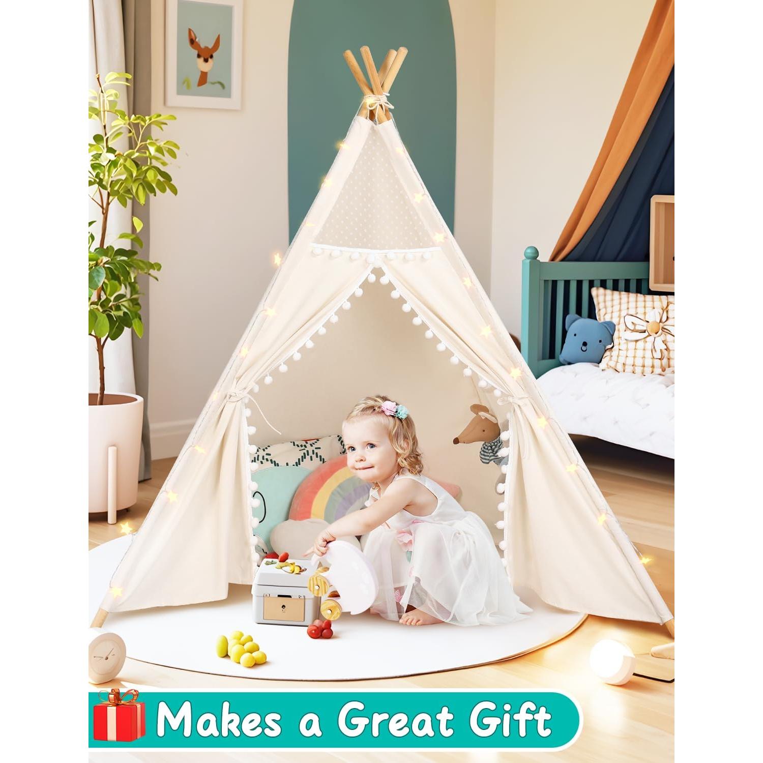 Tienda Teepee para Niños Sumbababy 120x173cm con Luces