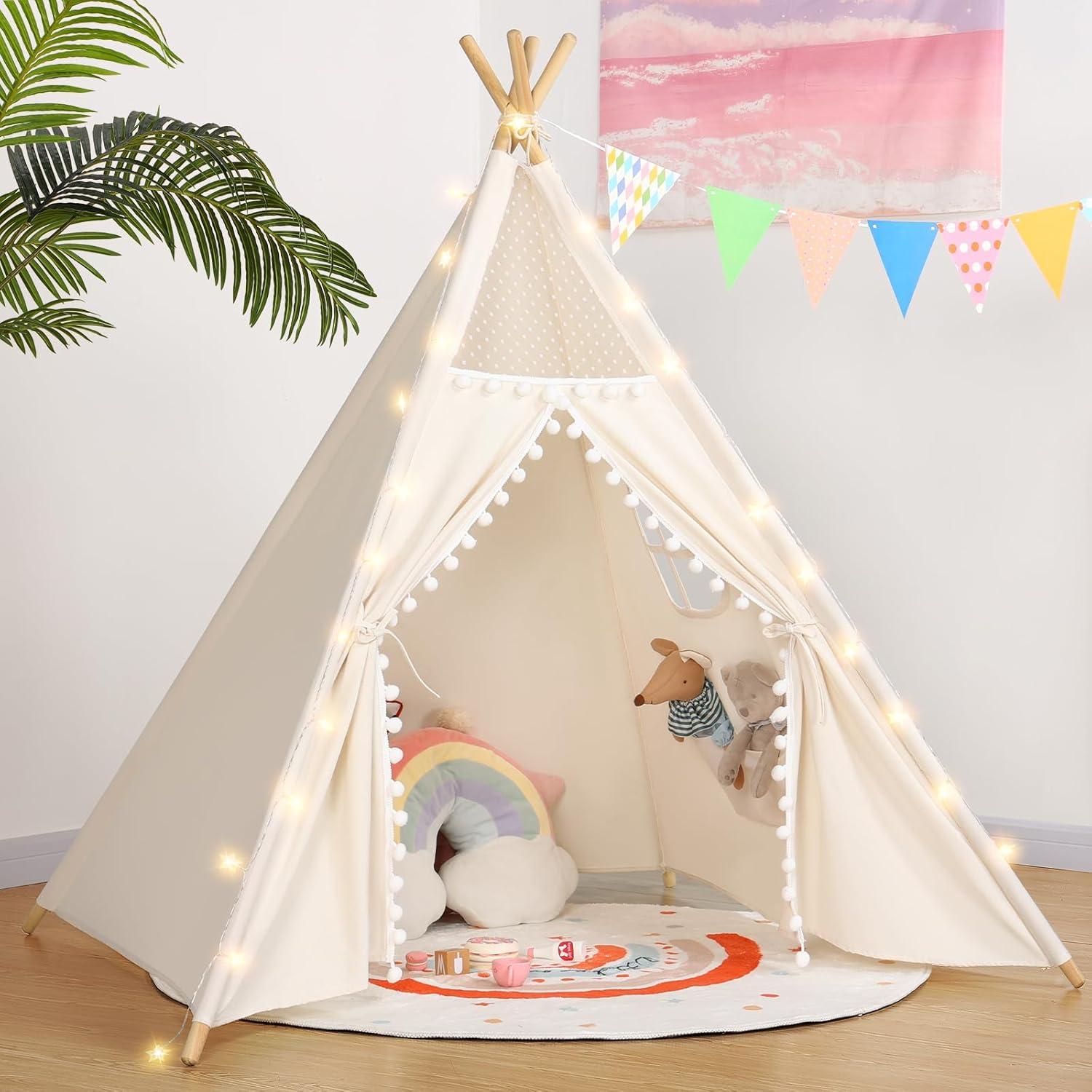 Tienda Teepee para Niños Sumbababy 120x173cm con Luces