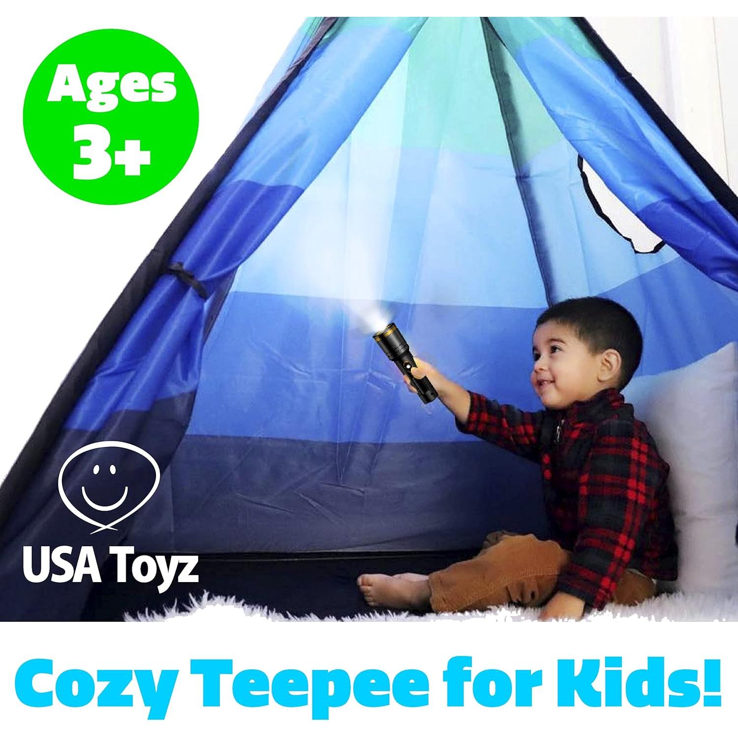 Tienda Teepee Feliz USA Toyz para Niños - Interior 1.5m Altura