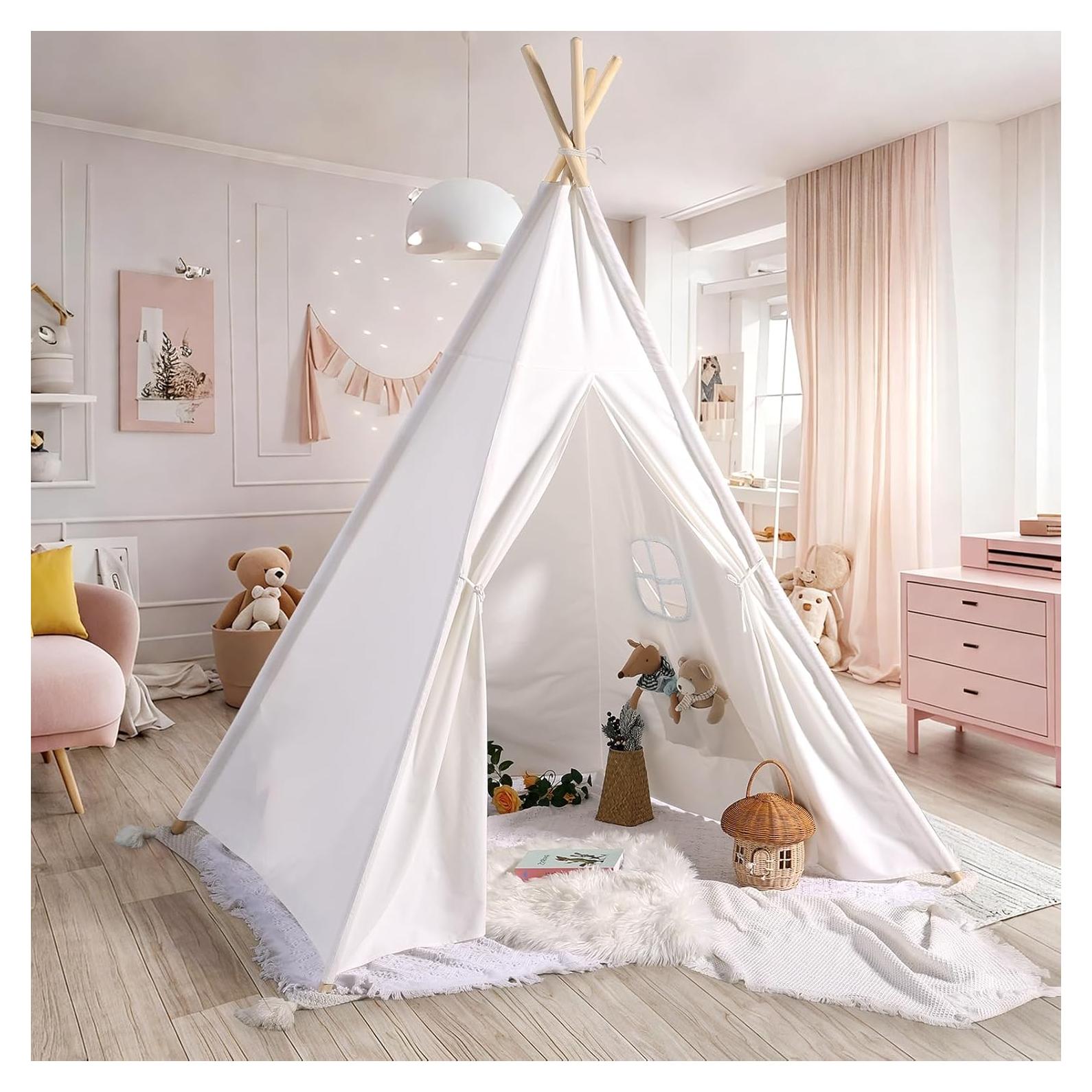 Tienda Teepee Blanca Sumbababy para Niños - 137.7x192.5cm