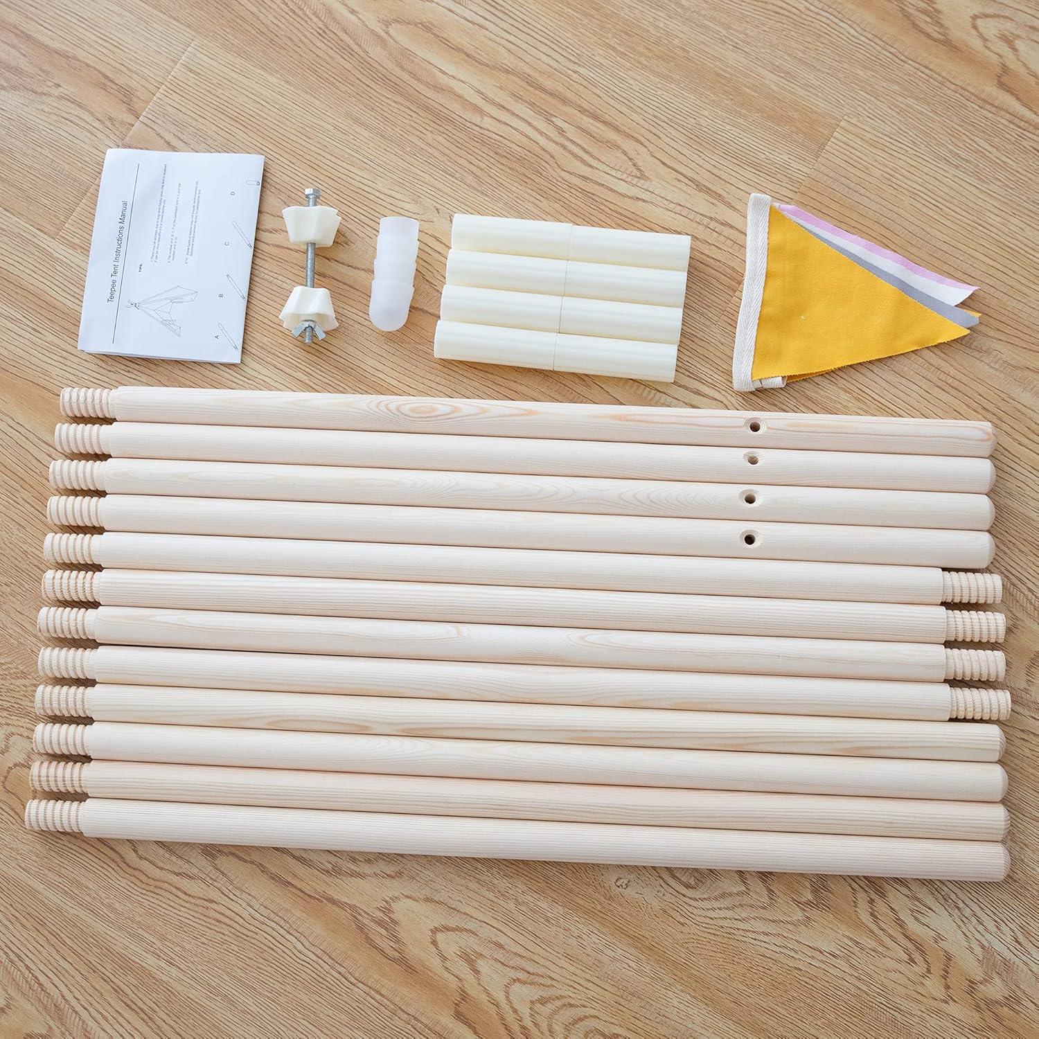 Tienda Teepee para Niños Verde - Casa de Juego Interior 120x150cm