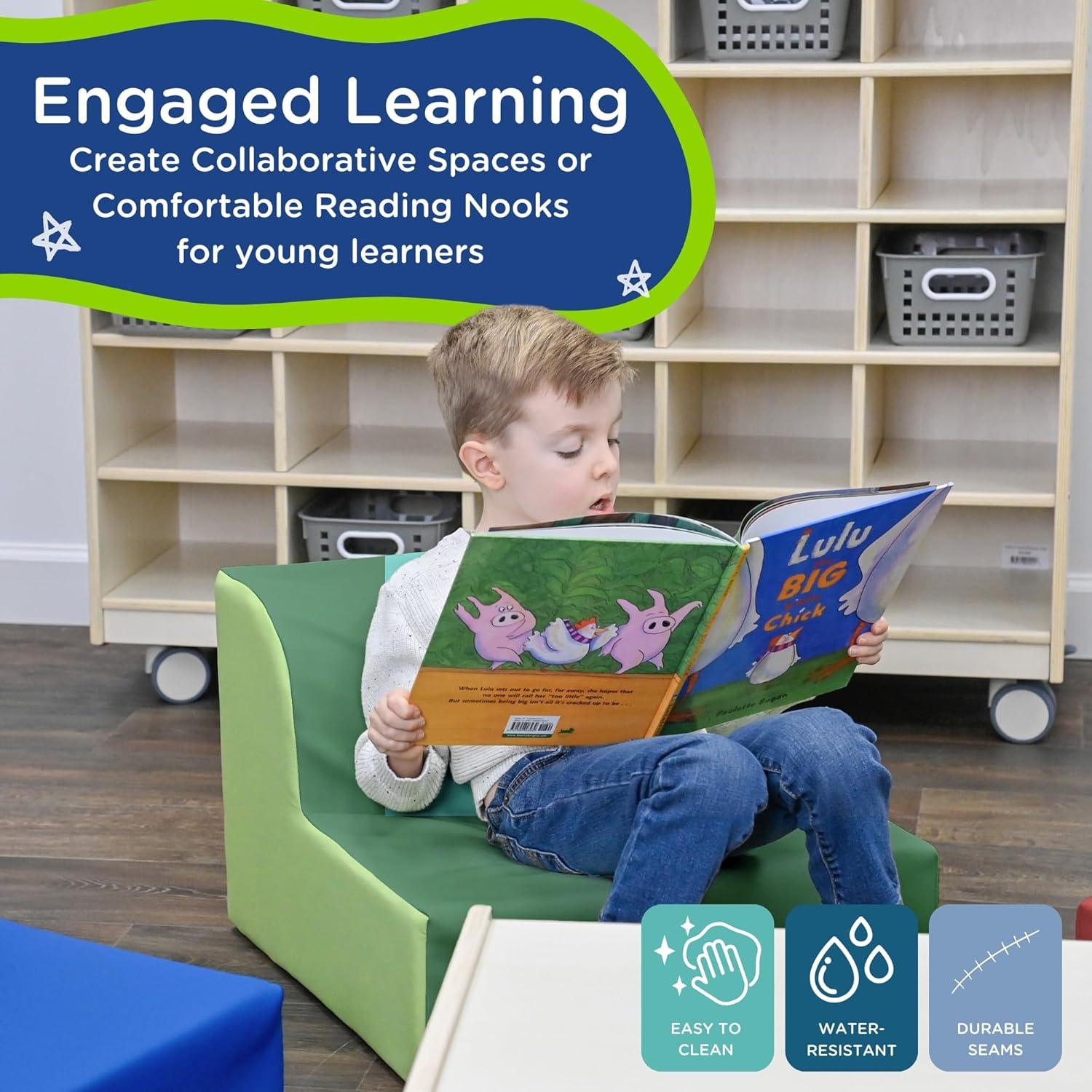 Trío de Sillas Acogedoras Children's Factory para Niños - Arcoíris