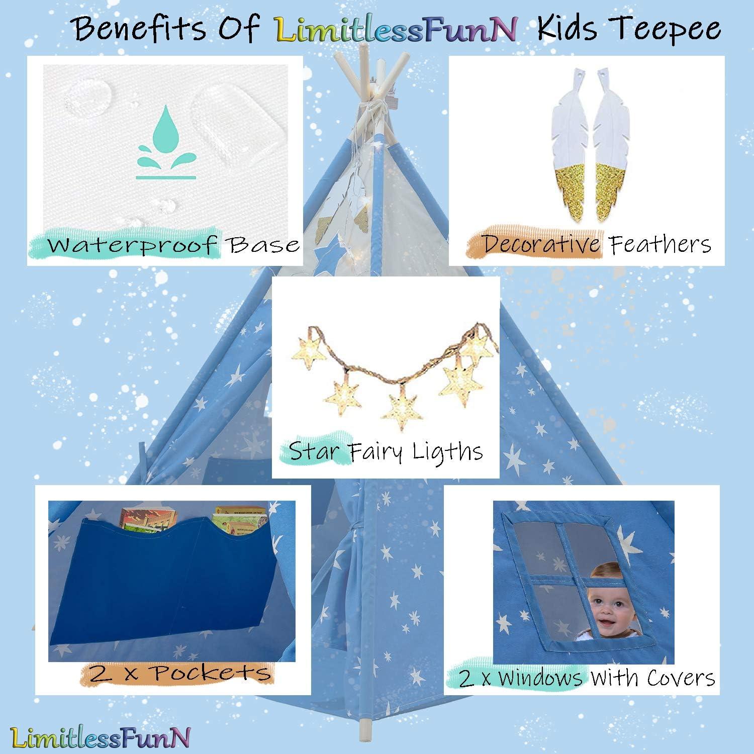 Tienda de Juego LimitlessFunN Estrella Azul 119x119x145 cm