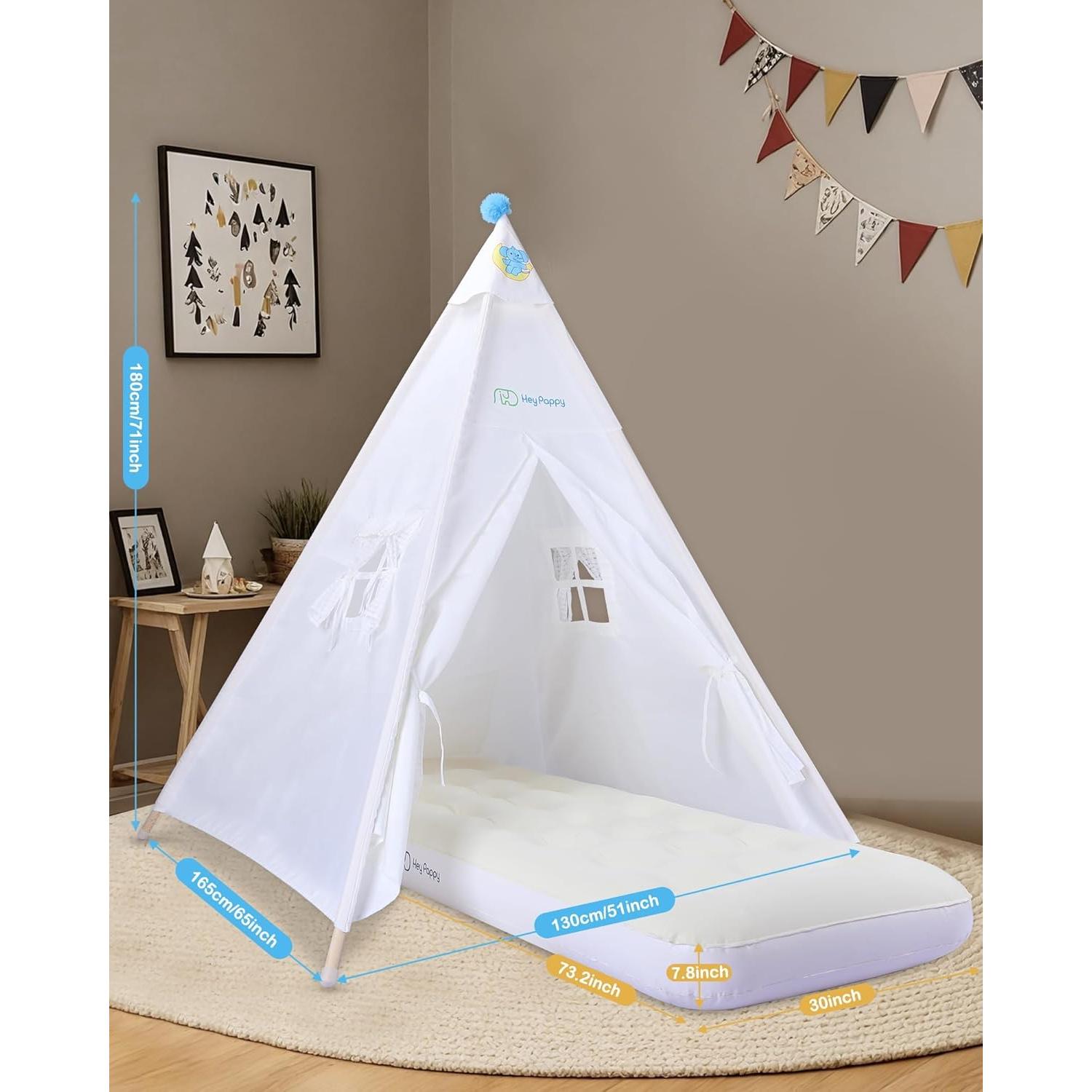 Tienda Tipi para Niños Heypappy con Colchón Inflable y Luces