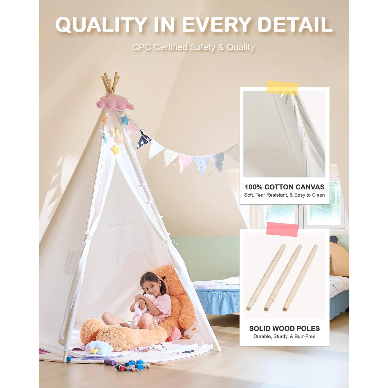 Tienda Teepee CO-Z 2.1m para Niños y Adultos - Seguridad y Creatividad