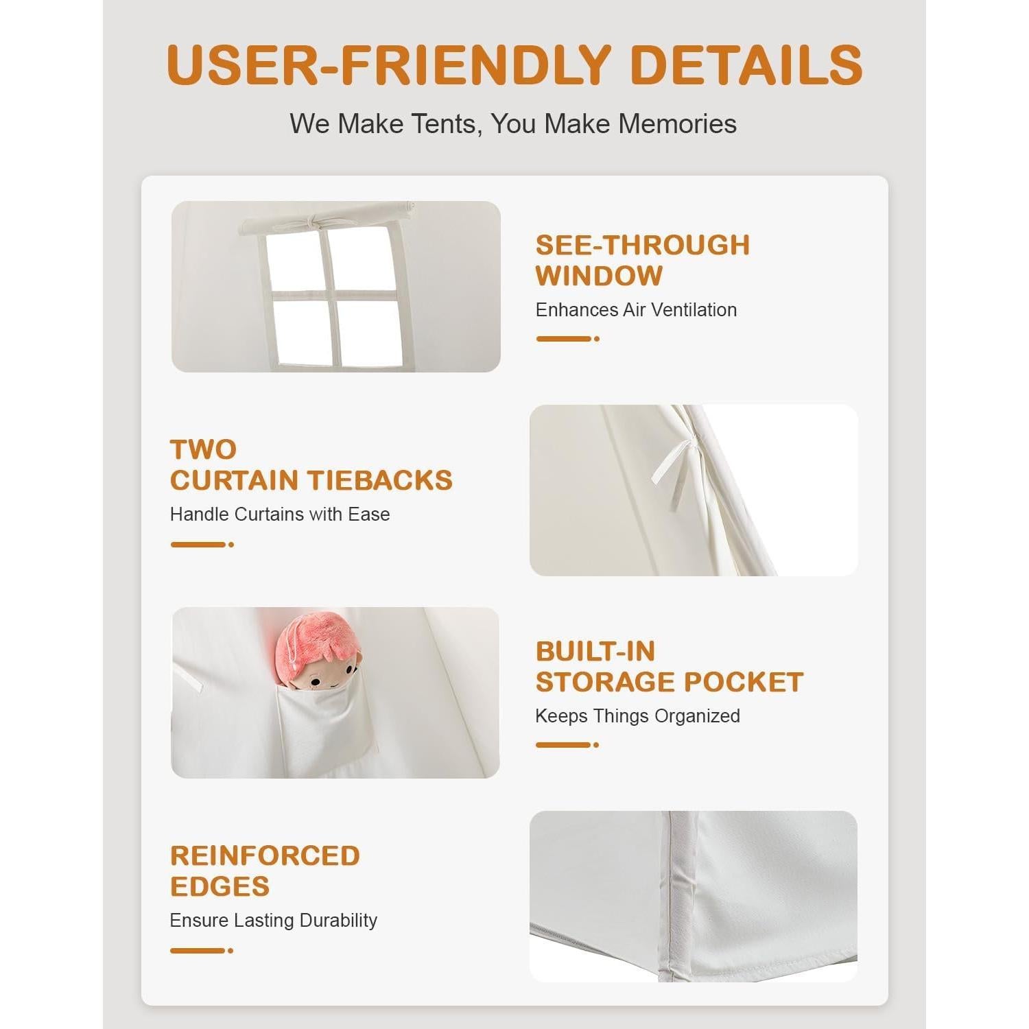 Tienda Teepee CO-Z 2.1m para Niños y Adultos - Seguridad y Creatividad