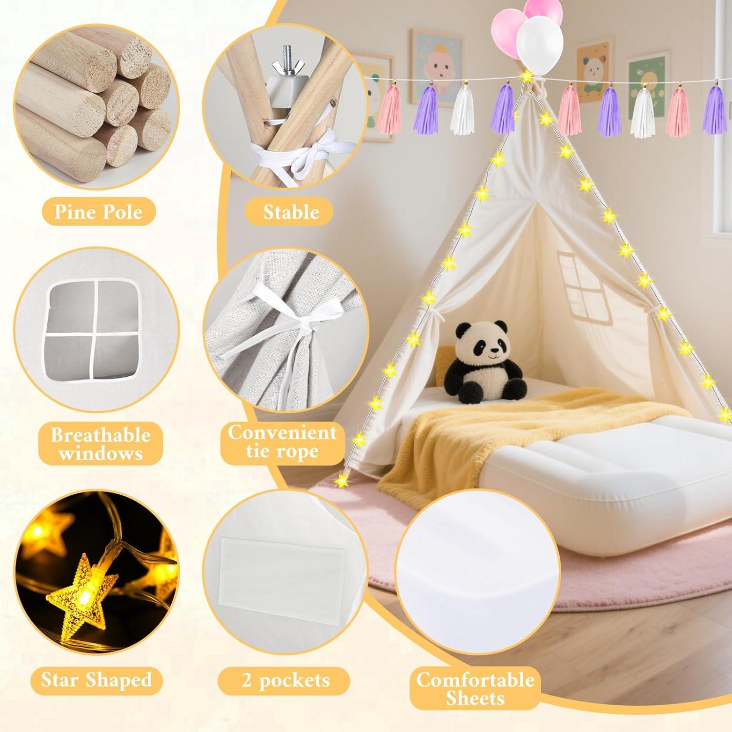 Tienda Teepee PLULON 4 Piezas para Niños con Colchón Inflable