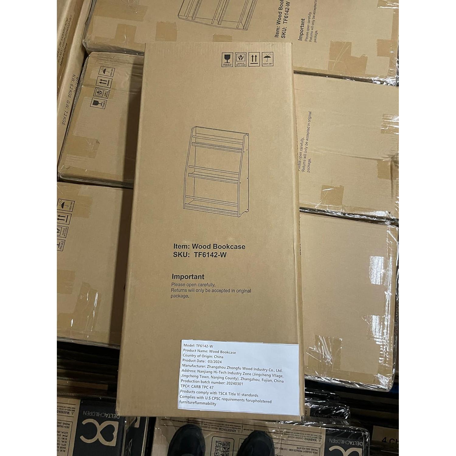 Estantería de Libros para Niños Genérico 3 Niveles Blanca