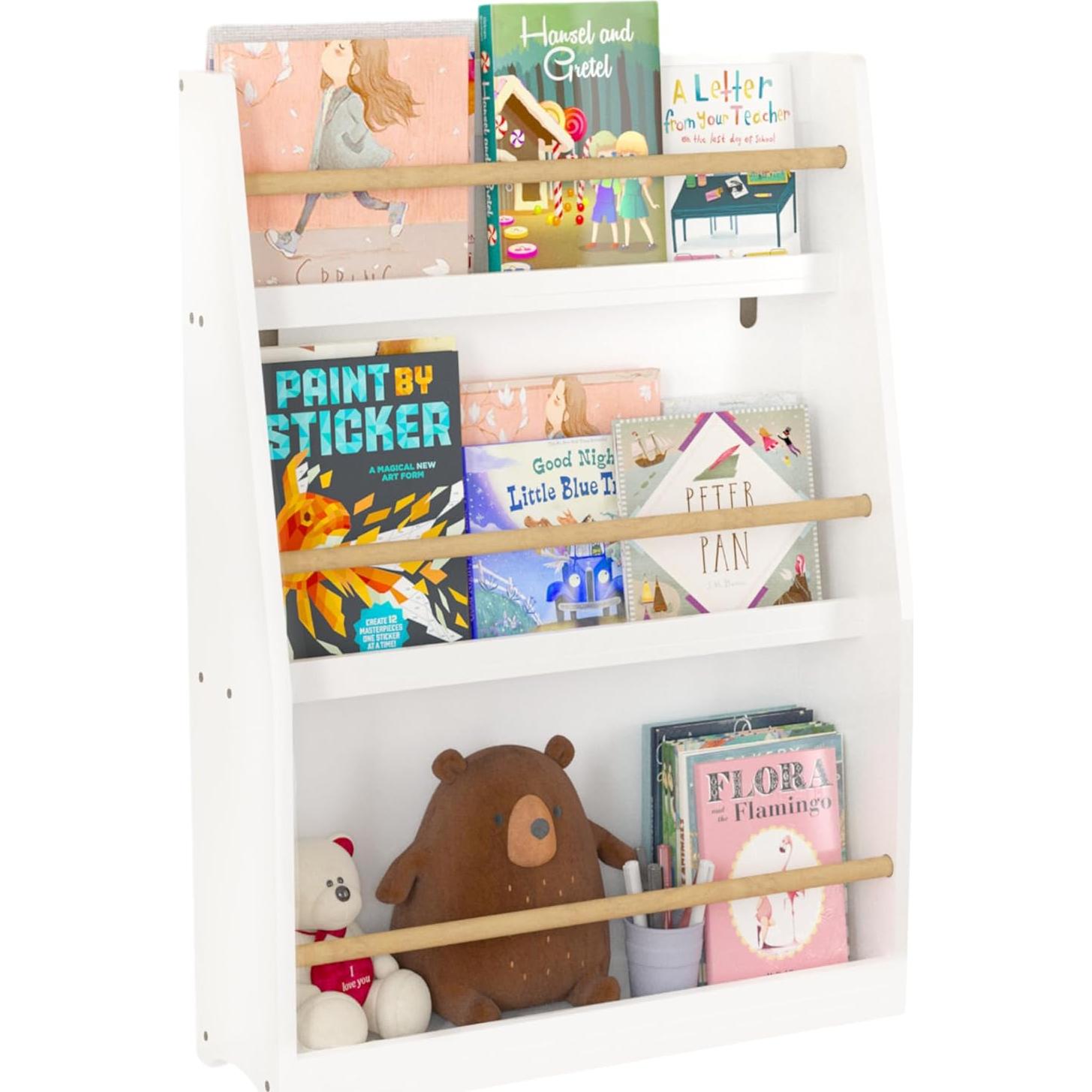Estantería de Libros para Niños Genérico 3 Niveles Blanca