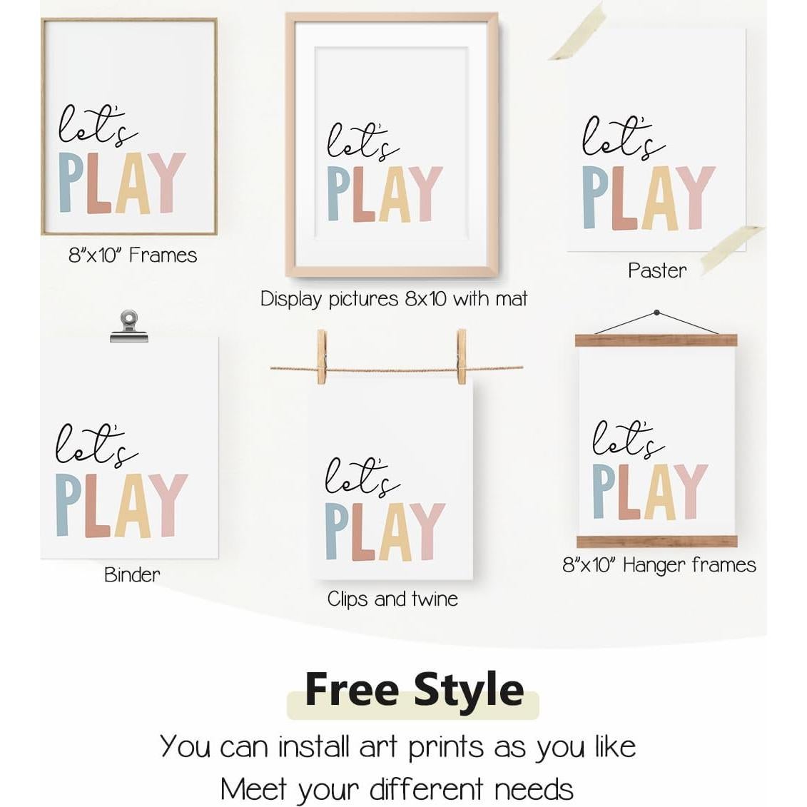 Juego de 4 Pósters Educativos Lee 20x25 cm para Niños