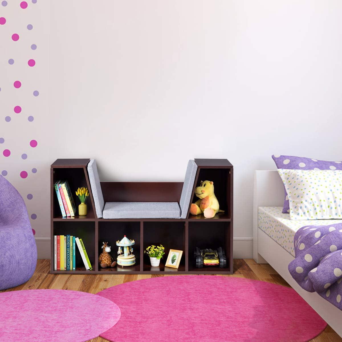 Estantería para Niños IFANNY con Rincón de Lectura 6 Cubículos