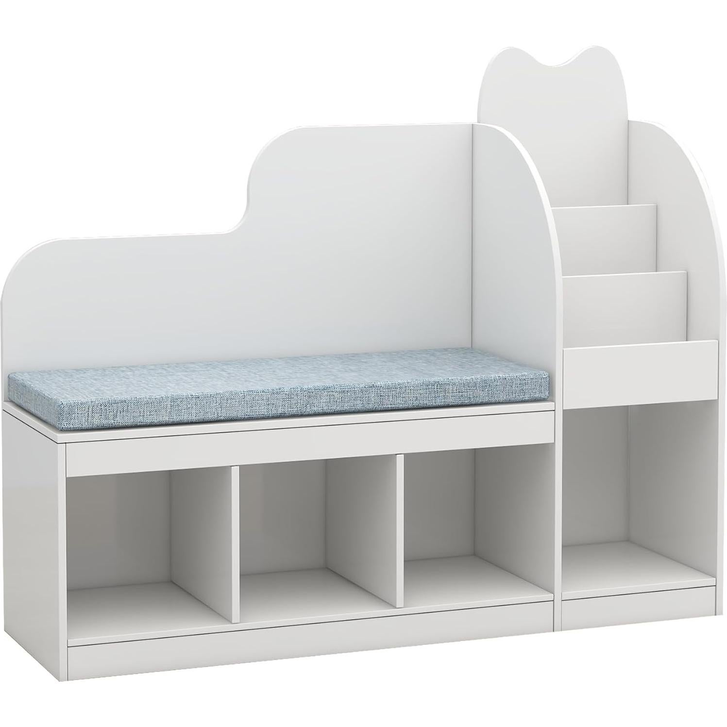 Rincón de Lectura Infantil TaoHFE con Estantería y Cojín