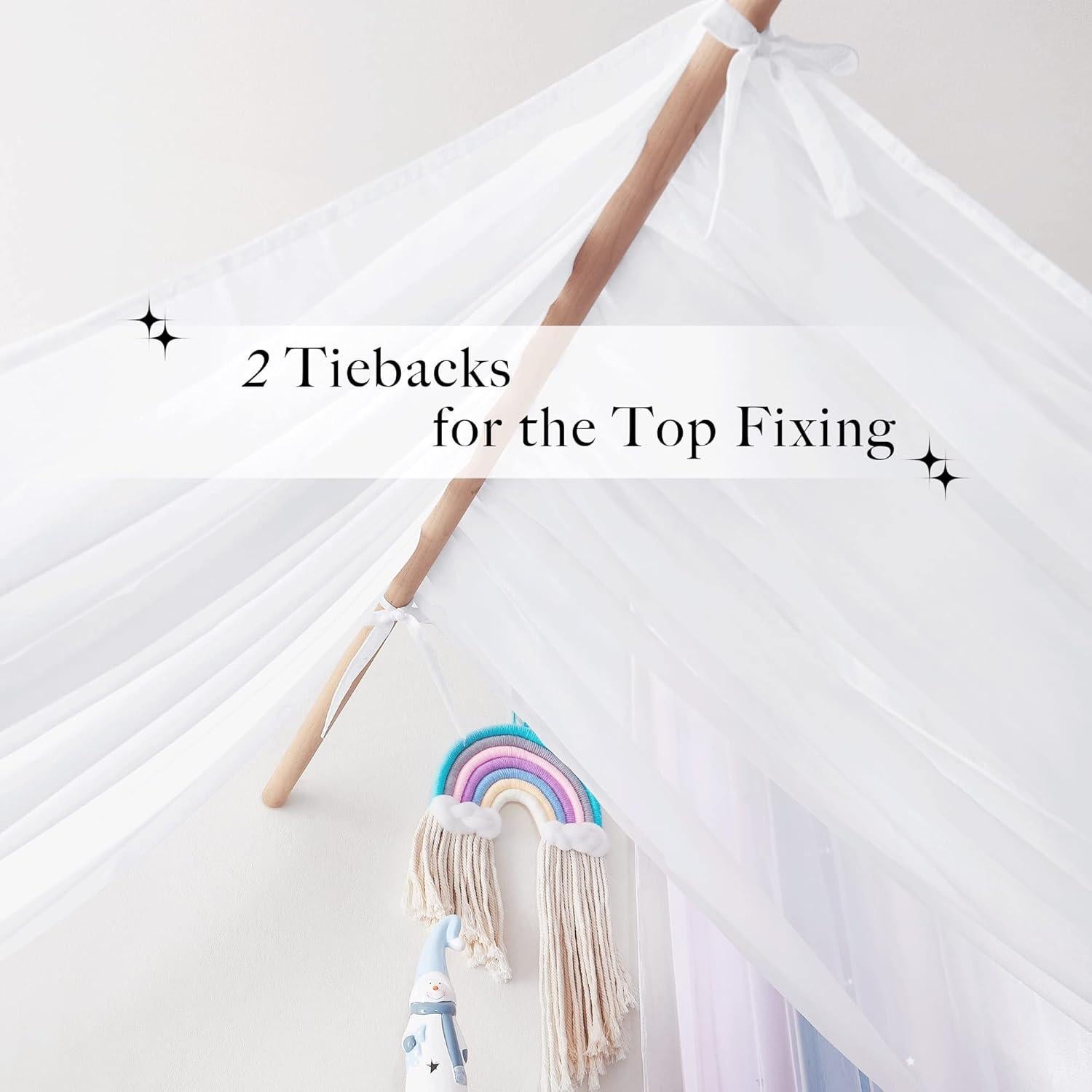 Cortina de Canopy NICETOWN Blanca 114x180 cm para Cama