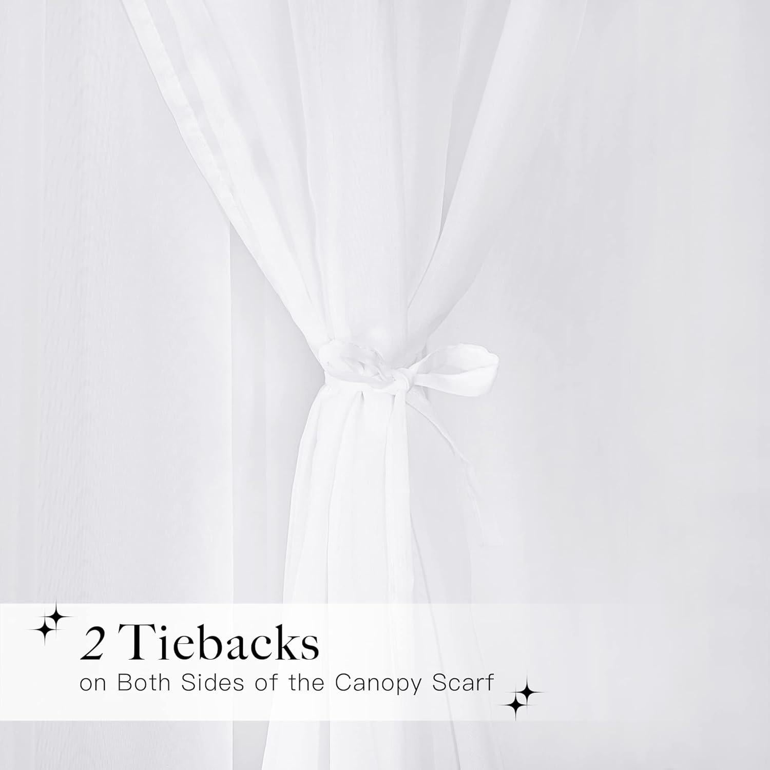 Cortina de Canopy NICETOWN Blanca 114x180 cm para Cama