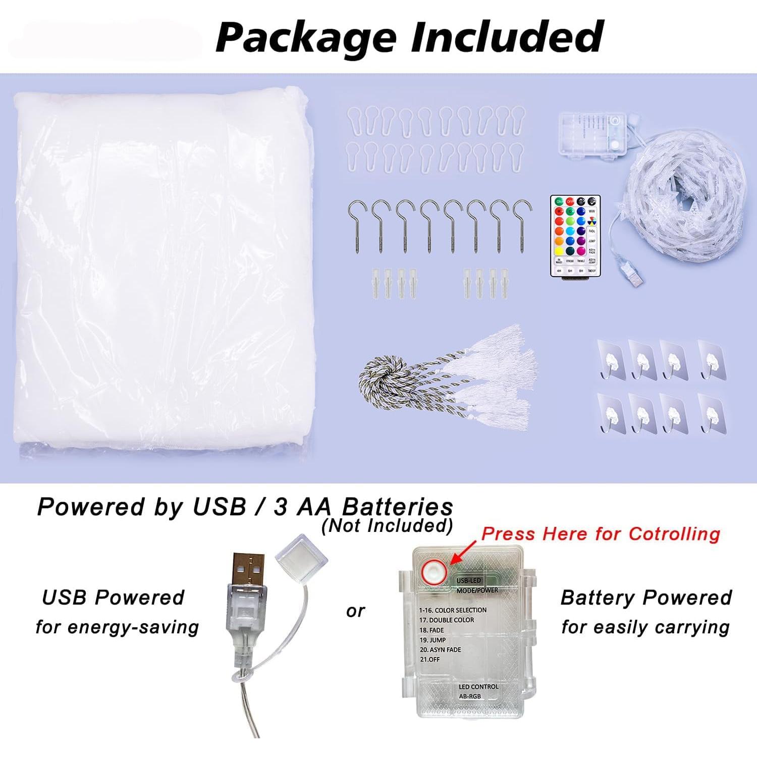 Dosel de Cama Blanco con Luces LED de 24 Colores OYCBUZO