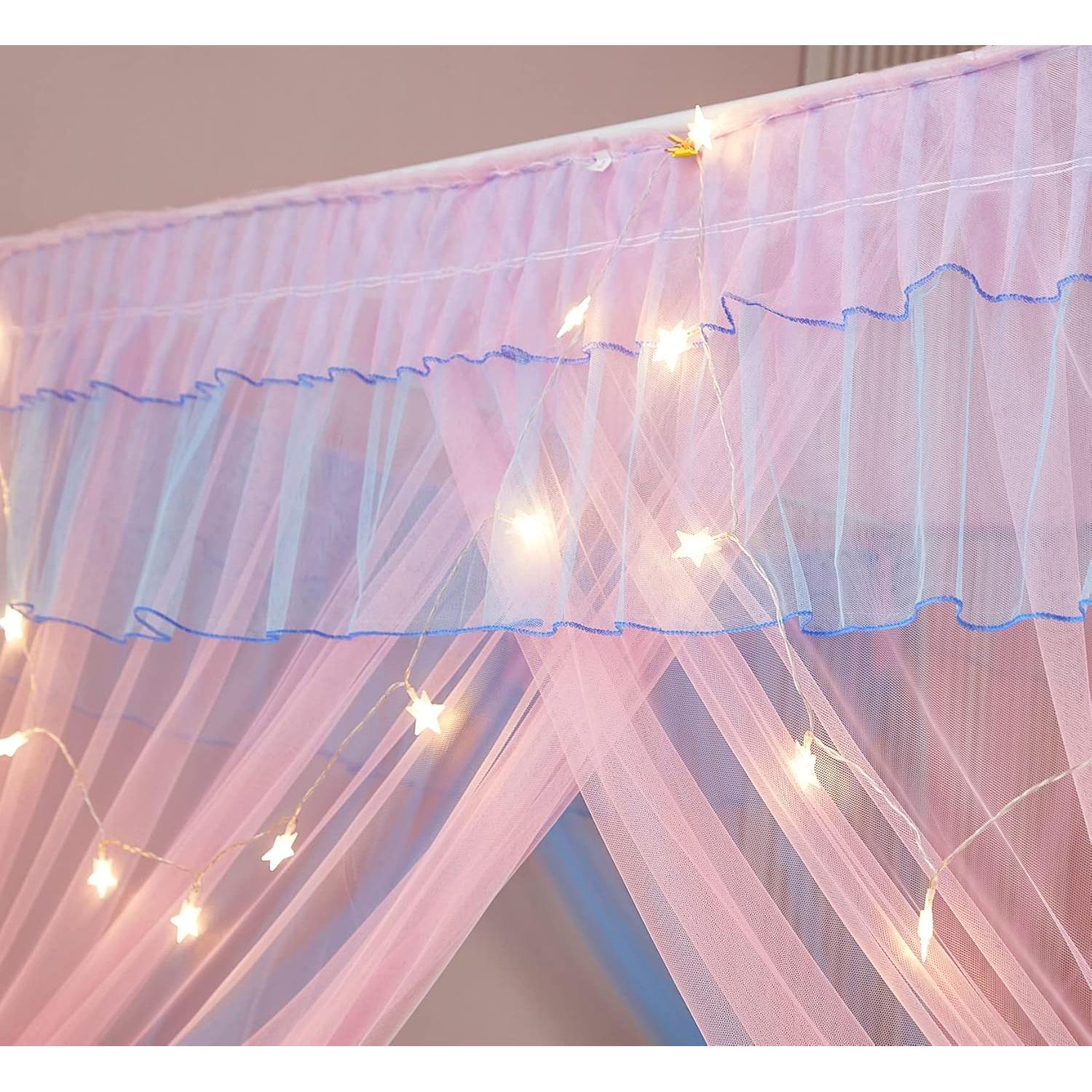 Dosel de Cama Individual Mengersi Arcoíris con Luces