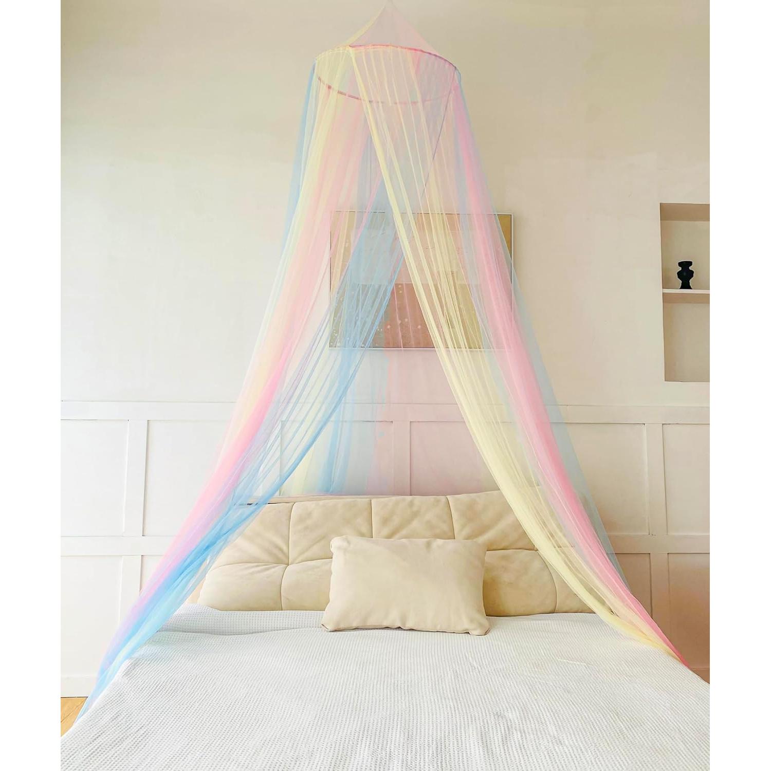 Dosel de Mosquito Comtelek Arcoíris para Cama Niña 250 cm