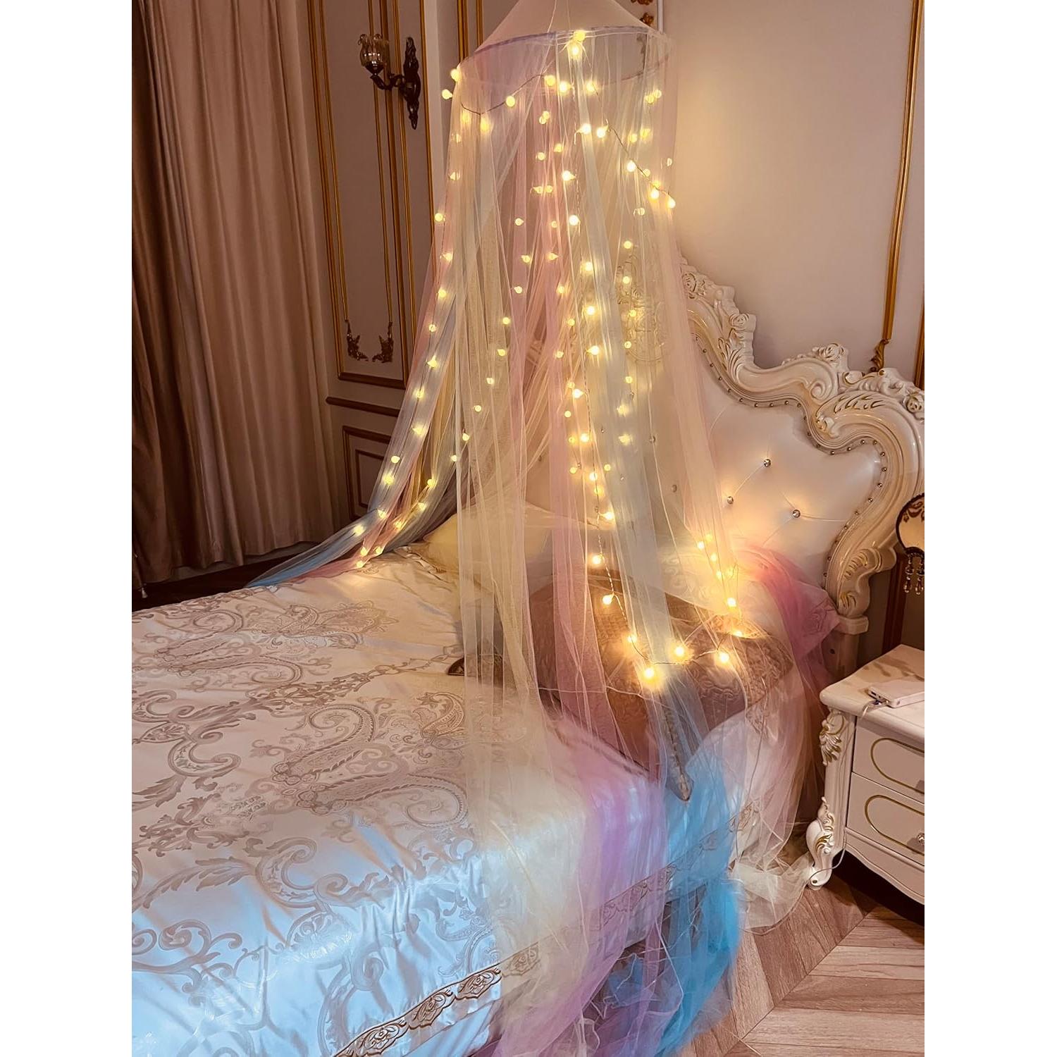 Dosel de Mosquito Comtelek Arcoíris para Cama Niña 250 cm