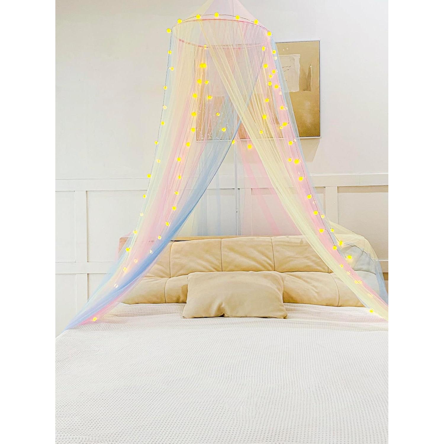 Dosel de Mosquito Comtelek Arcoíris para Cama Niña 250 cm