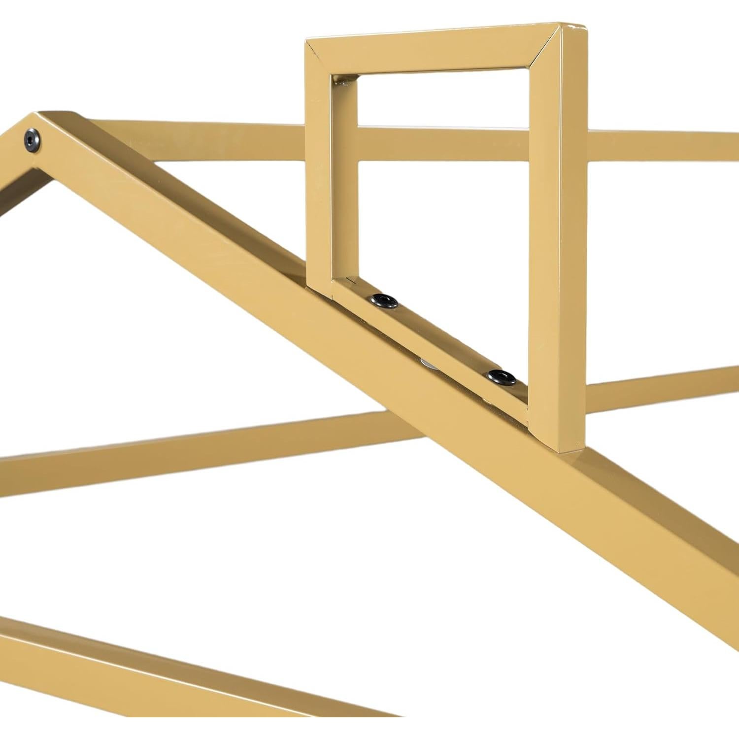 Cama de Piso Montessori Bellemave Queen Metal Dorada