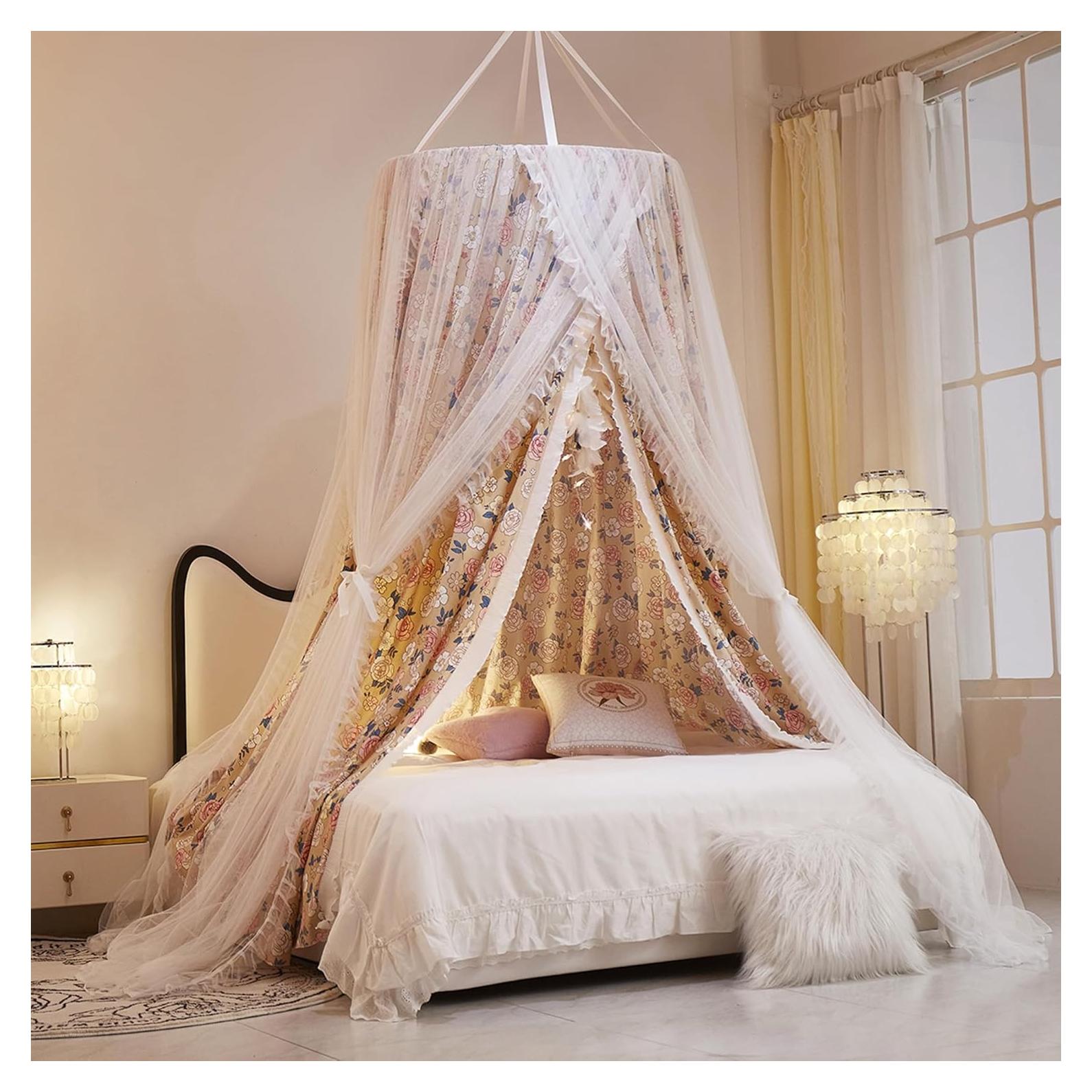 Cortina de Cama de Dosel Redonda VETHIN Princesa 254 cm