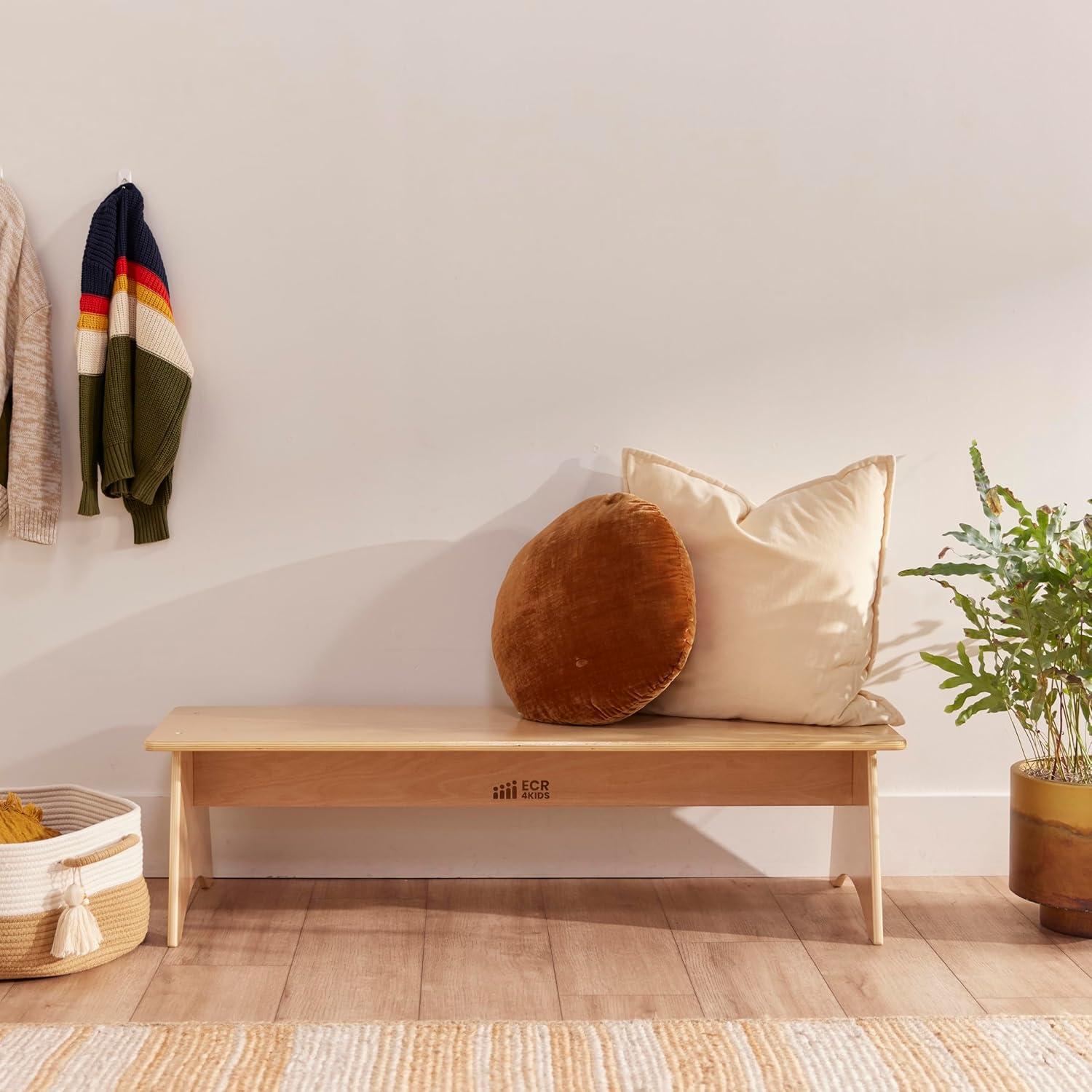 Banco de Madera para Niños ECR4Kids Natural 115x40.6x30.5 cm