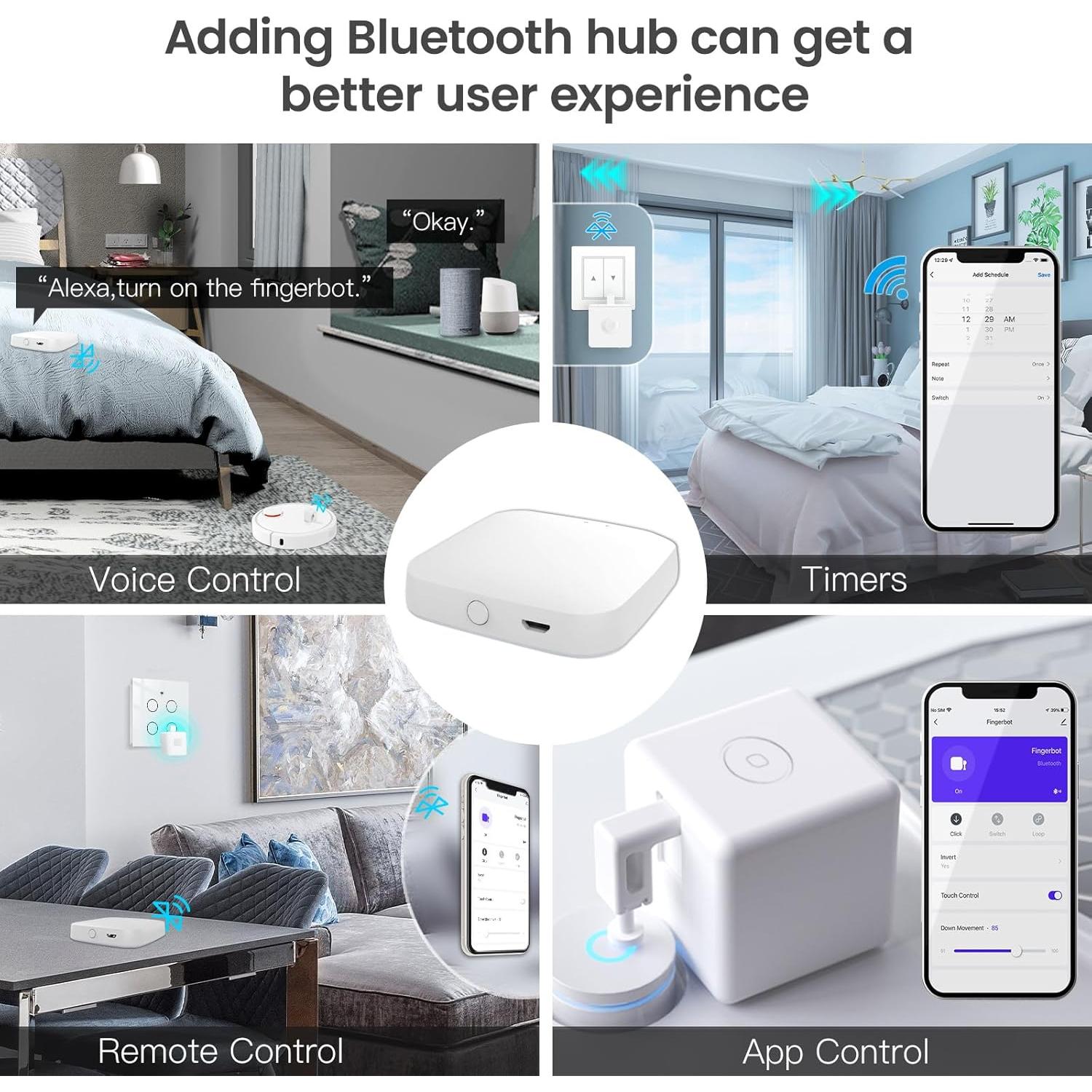 Conjunto Fingerbot y Hub Bluetooth MOES Control Inteligente