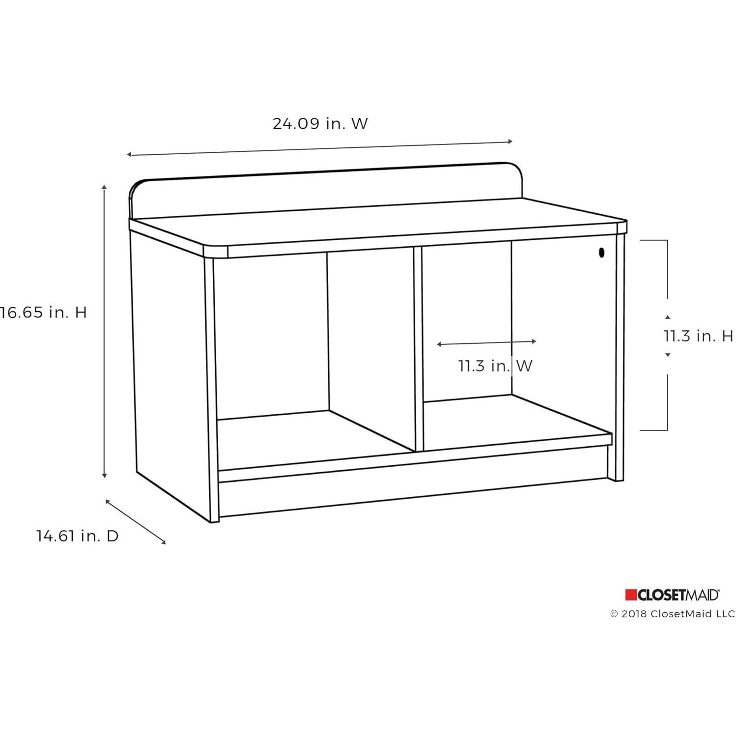 Banco de Almacenamiento ClosetMaid KidSpace 2 Cubos Blanco