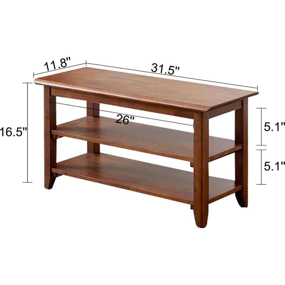 Banco de Almacenamiento XKZG de Madera 80 cm Marrón