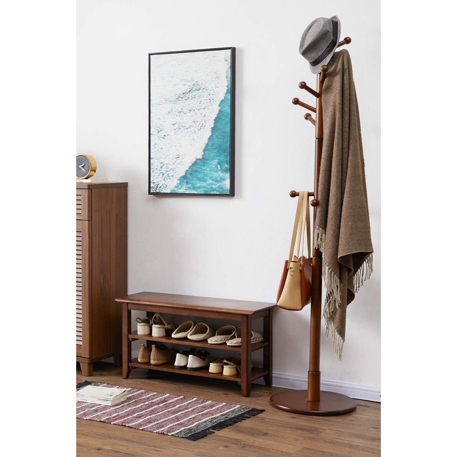 Banco de Almacenamiento XKZG de Madera 80 cm Marrón