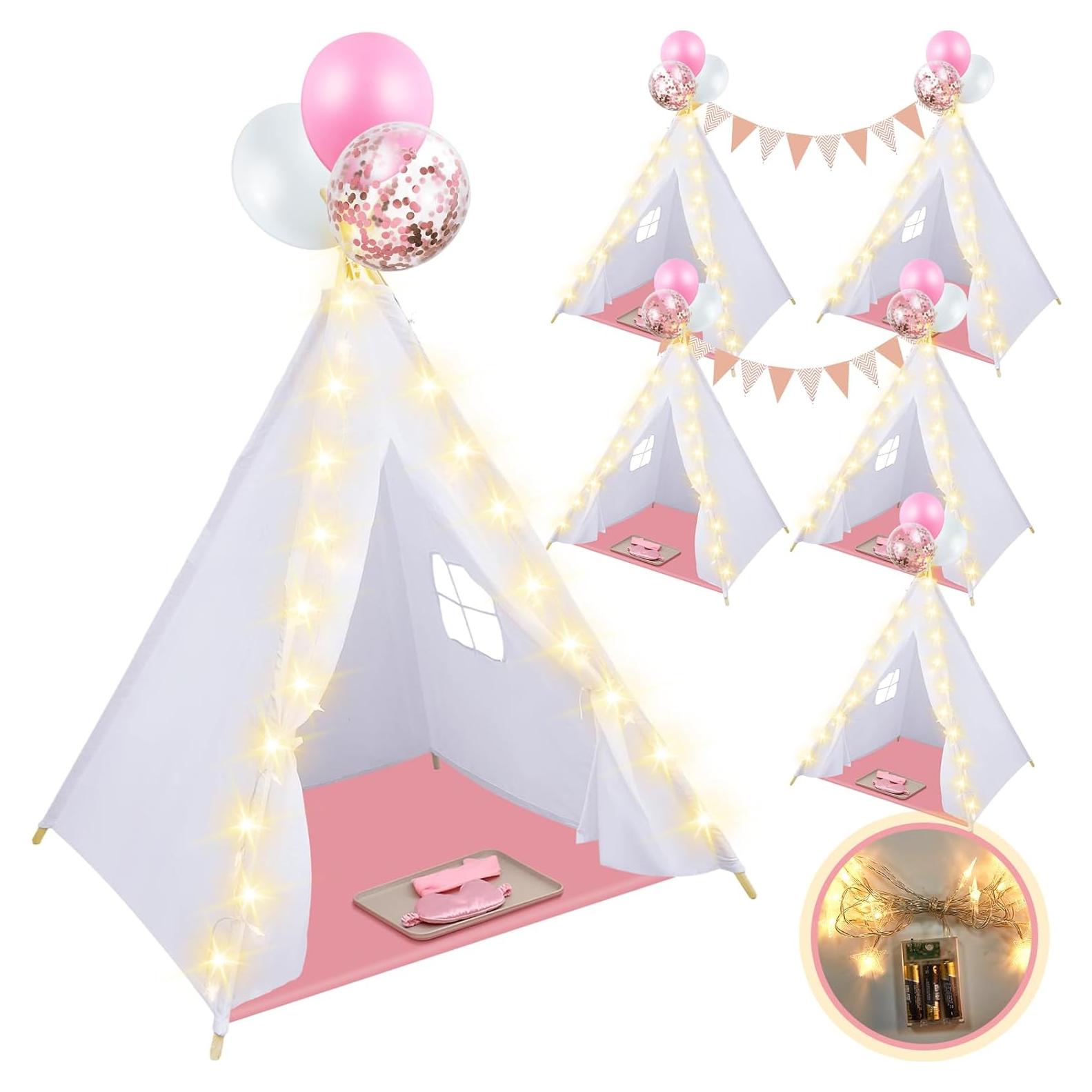 Tienda Teepee Windyun 6 Piezas Algodón Lavable para Niños