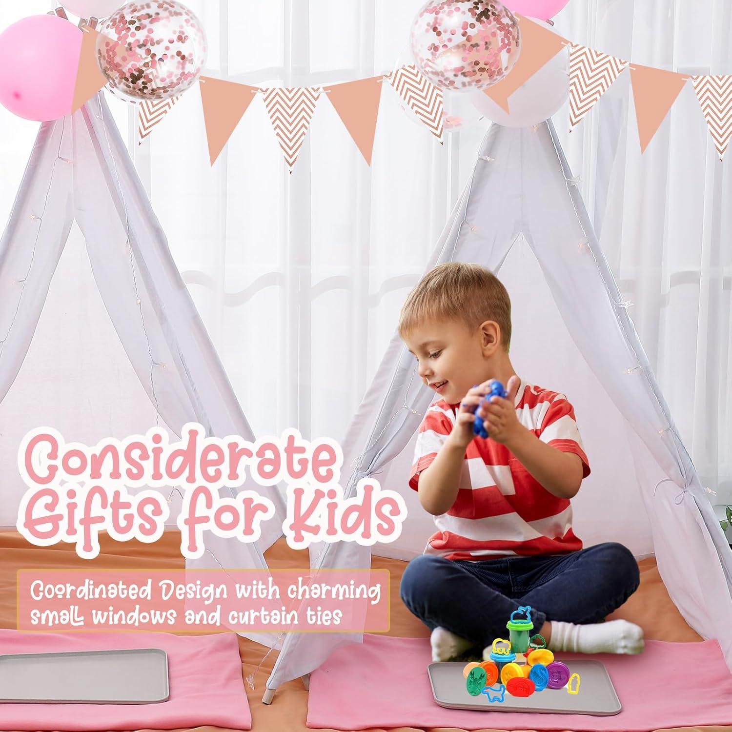 Tienda Teepee Windyun 6 Piezas Algodón Lavable para Niños