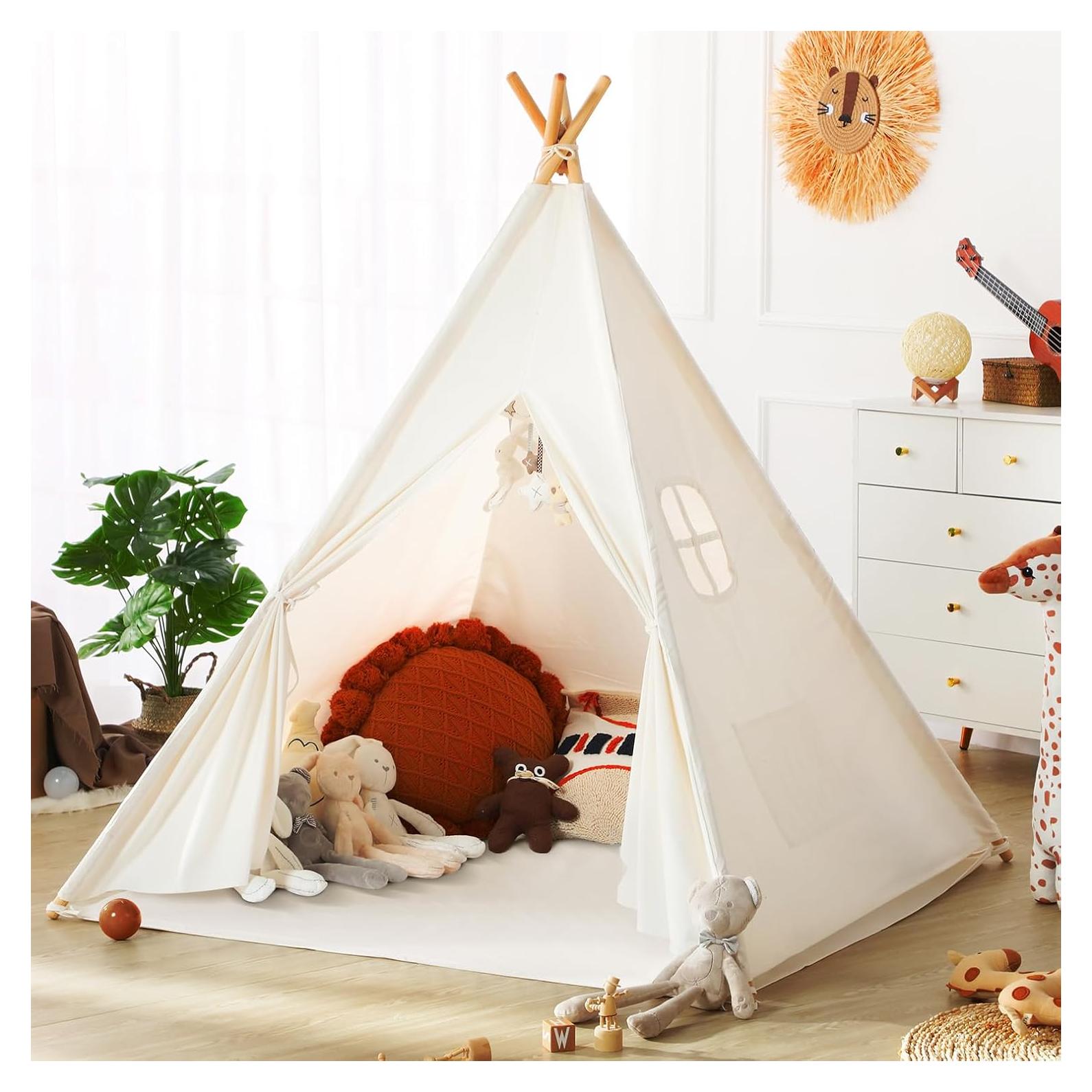 Tienda de Teepee para Niños Wilwolfer 120x120x156 cm