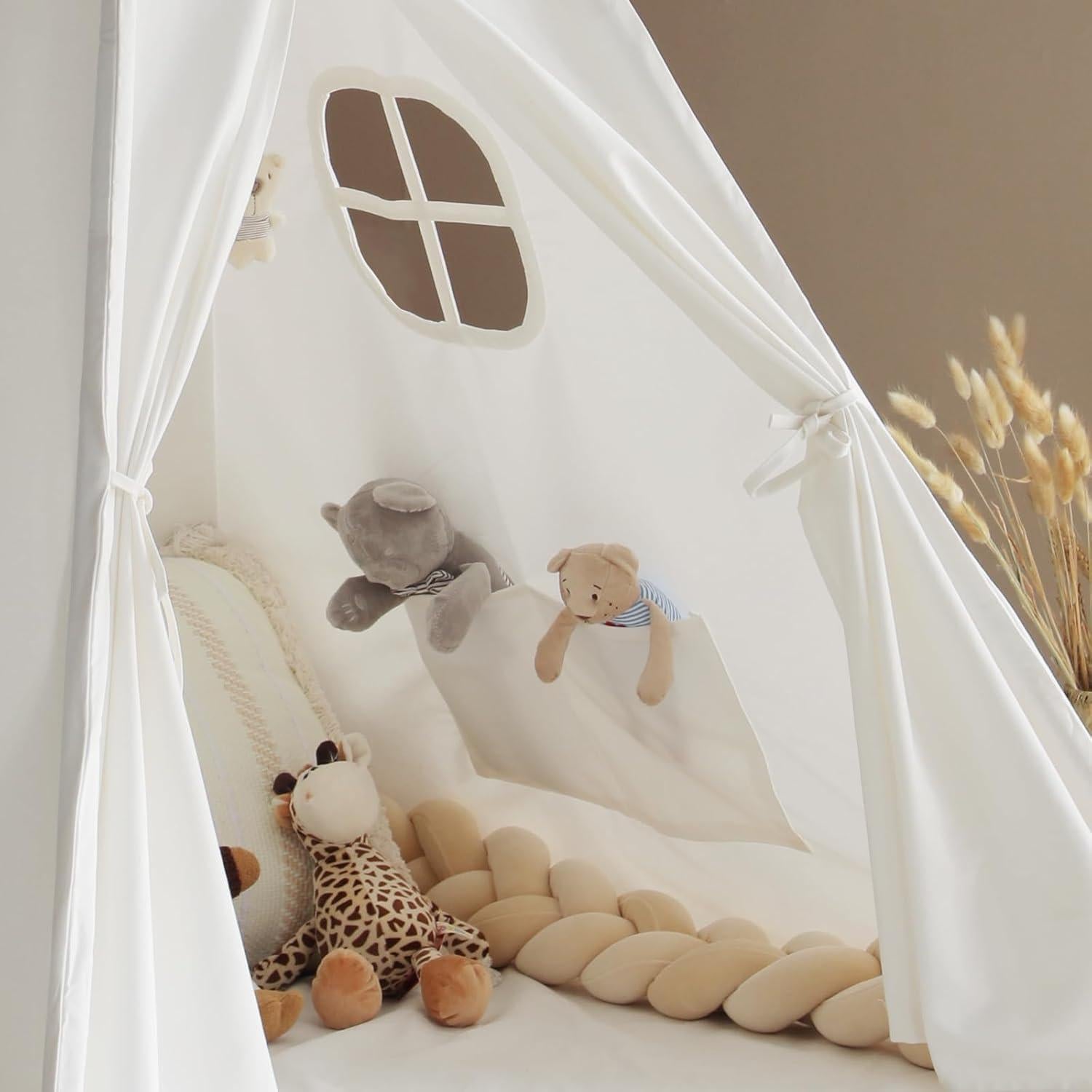 Tienda de Teepee para Niños Wilwolfer 120x120x156 cm