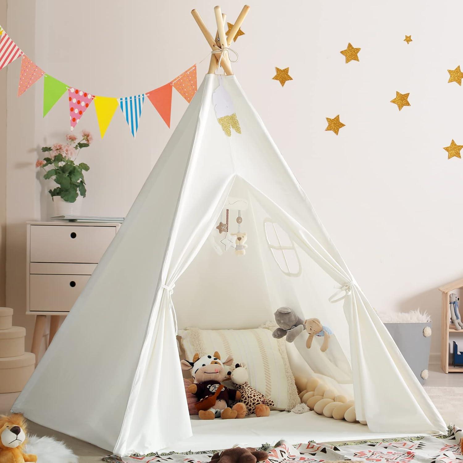 Tienda de Teepee para Niños Wilwolfer 120x120x156 cm