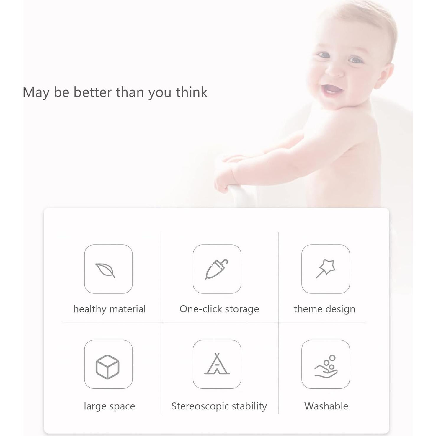 Tienda Teepee para Niños FixtureDisplays Algodón Blanco 160 cm