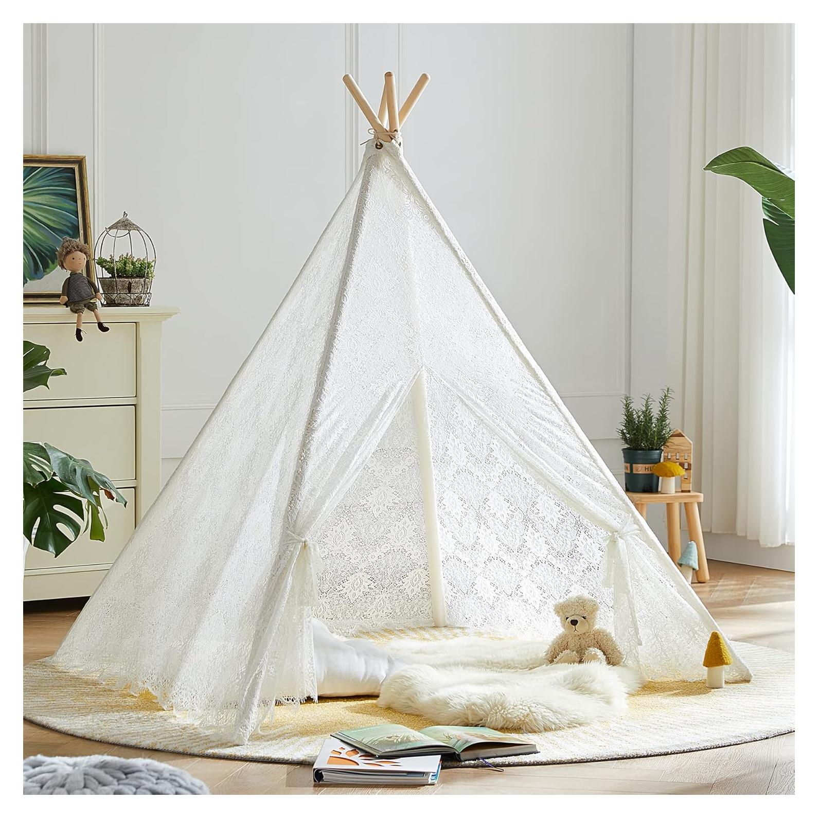 Tienda Teepee para Niños Asweets - Algodón Interior y Exterior