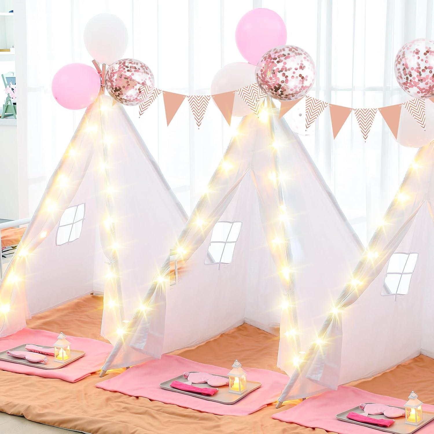 Tienda Teepee Windyun para Niños - 4 Piezas, Algodón Lavable