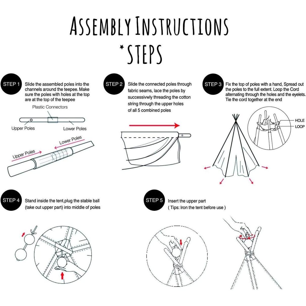 Tienda de Juego Teepee Ogrmar Plegable Lona Blanca 120x120 cm