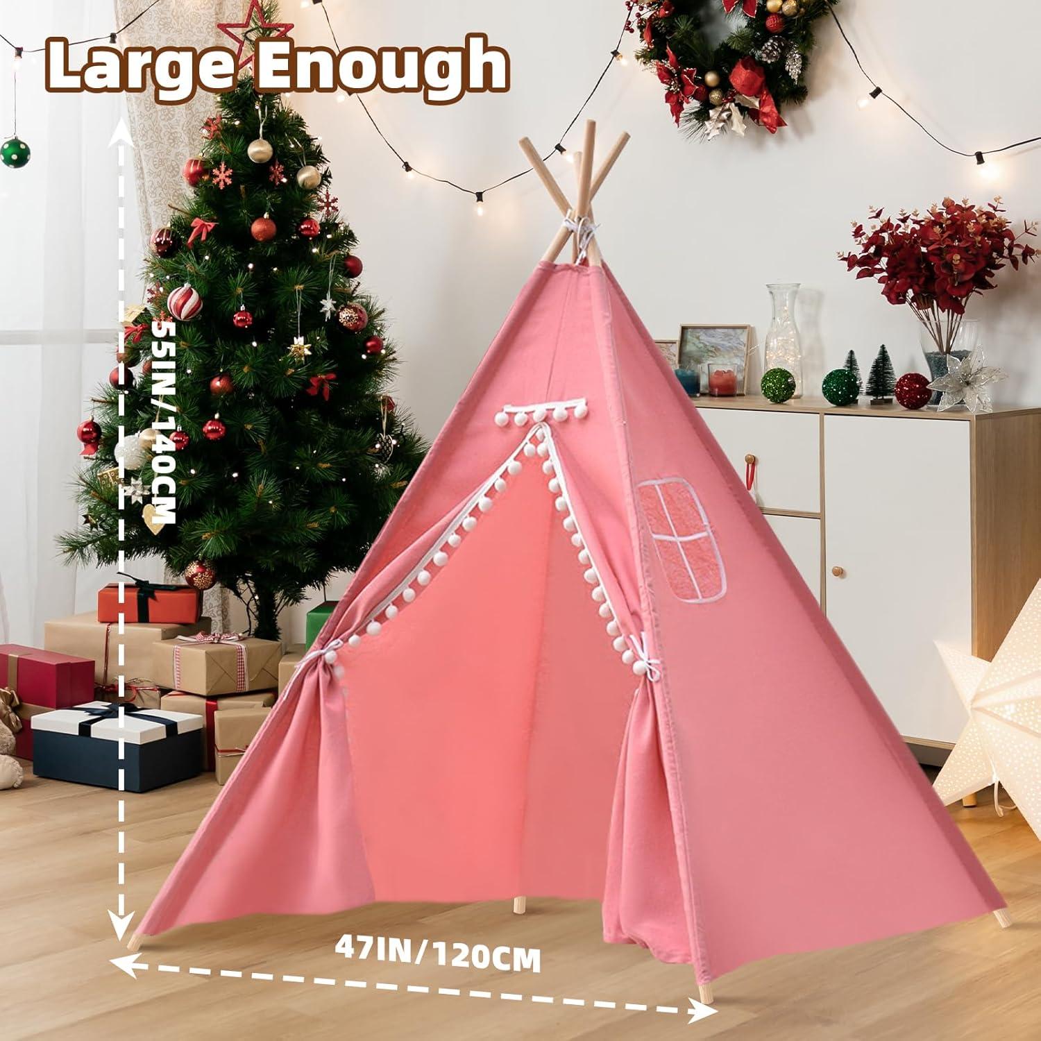 6 Tiendas Tipi Plegables Rosa Wholelovein para Niños