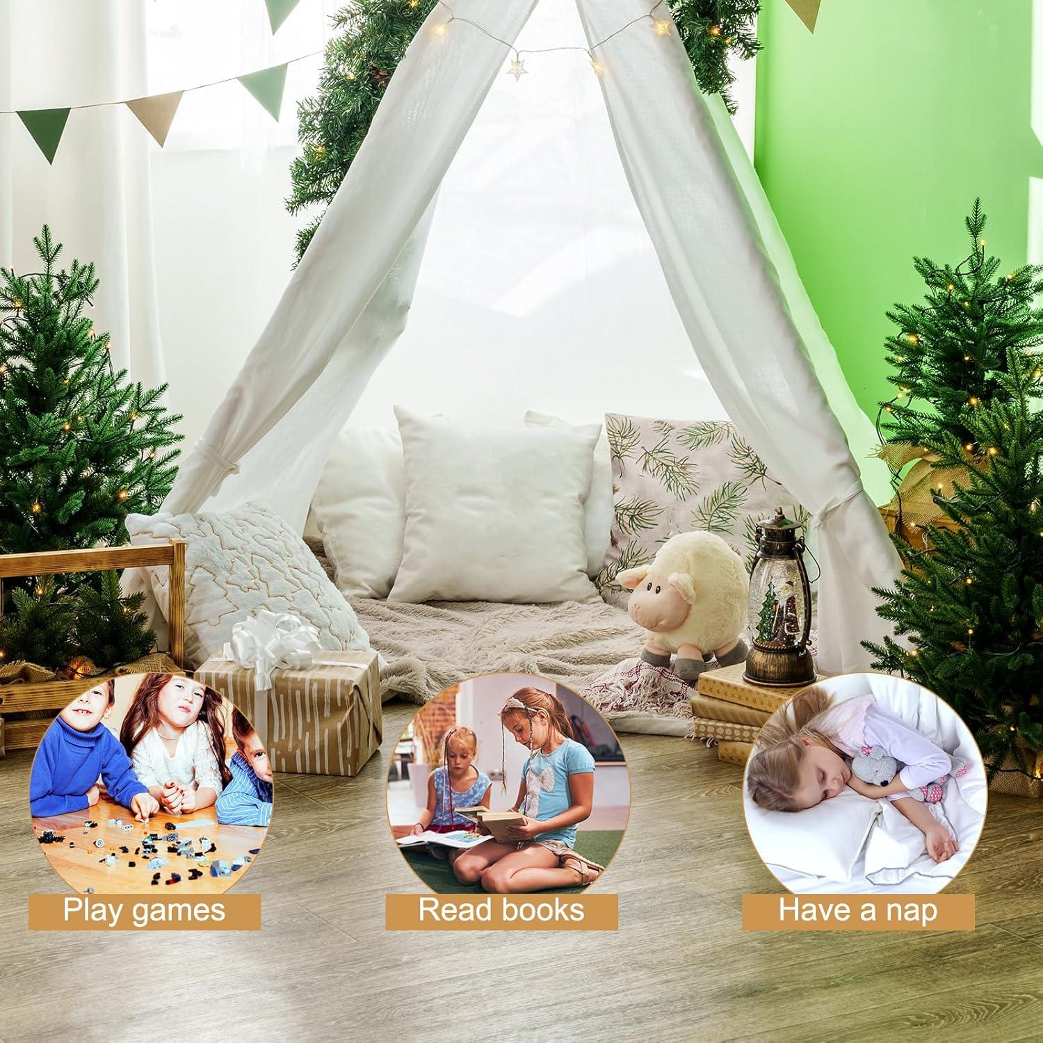 6 Tiendas Teepee para Niños con Luces 3m - MBJZSL