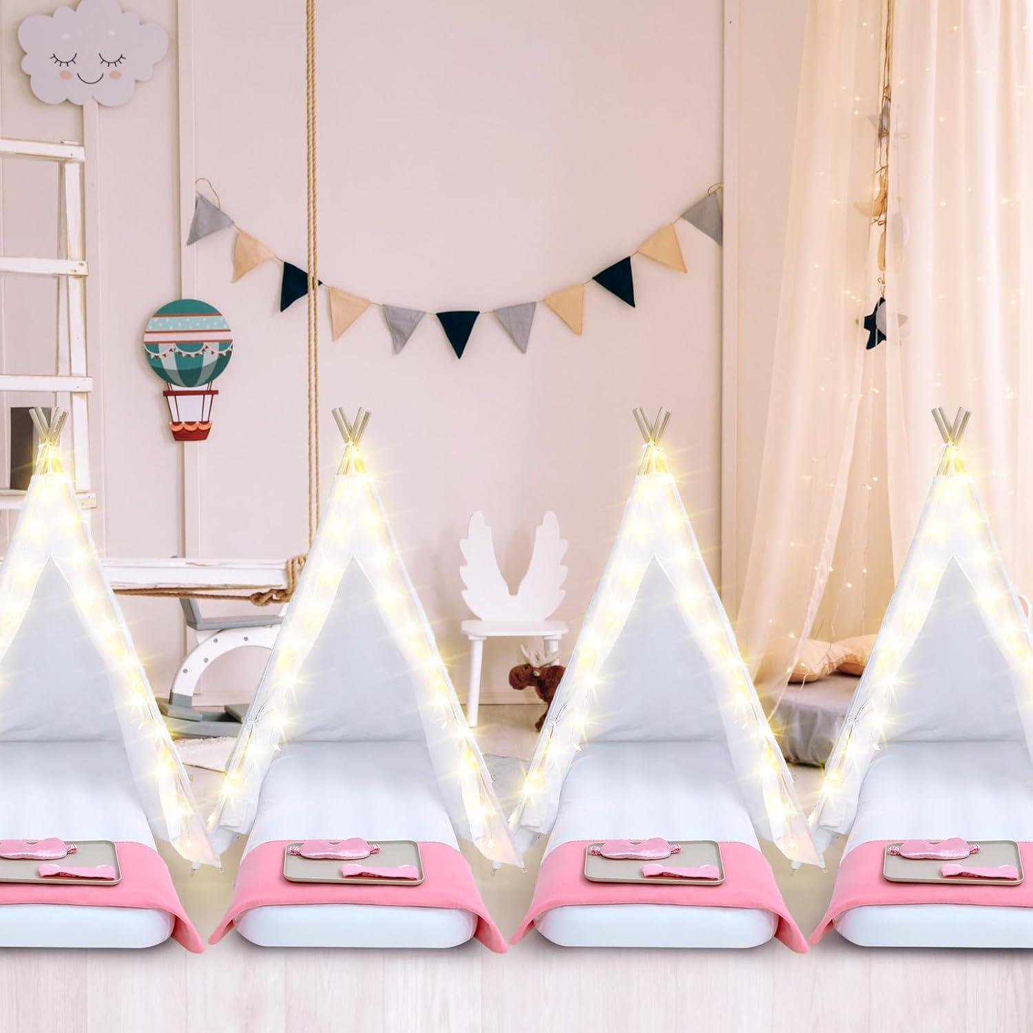Conjunto de 4 Tiendas Teepee Lemosae con Colchones y Luces
