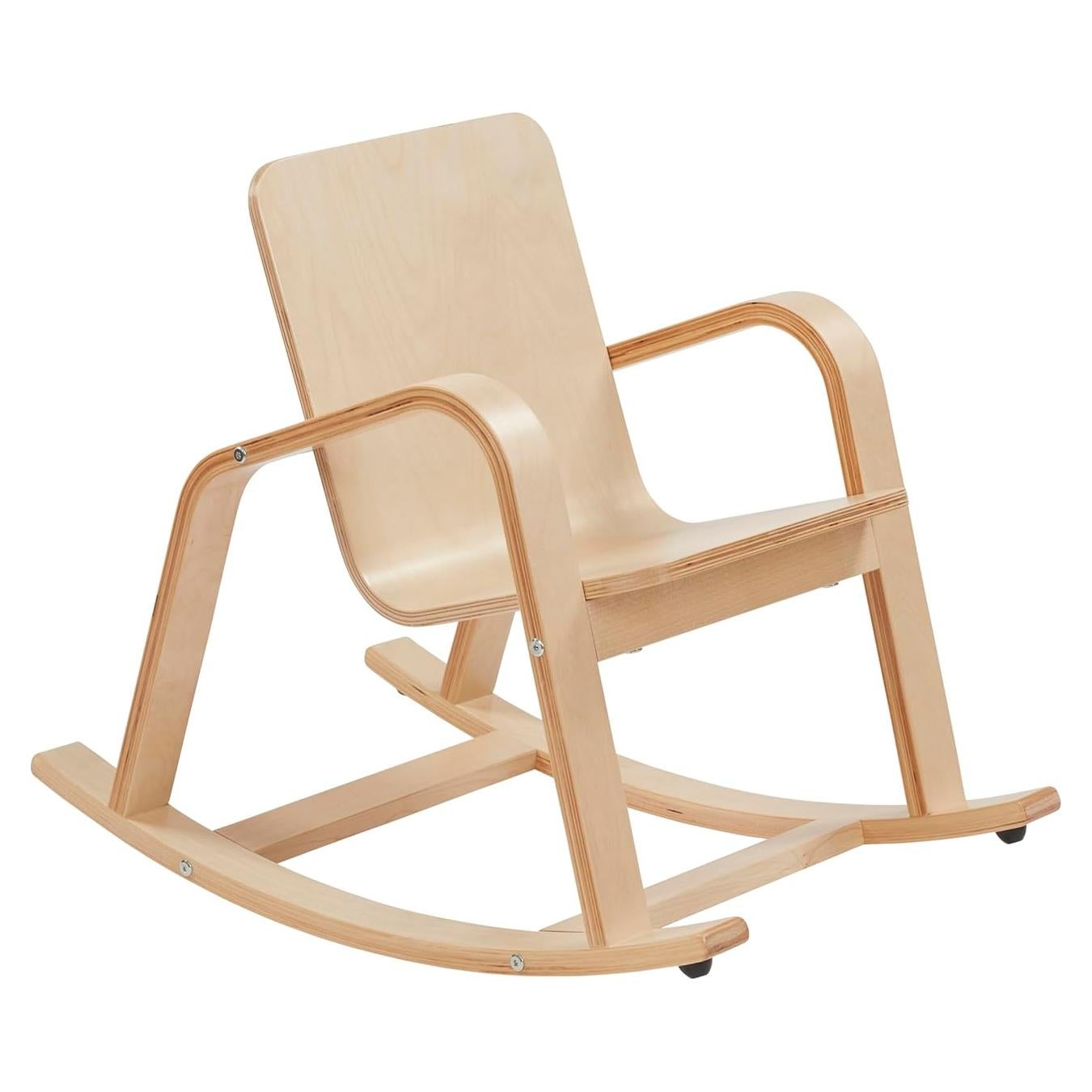 Silla Mecedora Infantil ECR4Kids de Madera Natural 67.95x43.18cm