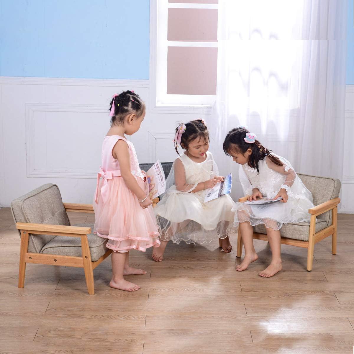 Silla Infantil Tapizada Babyland Gris Claro con Reposabrazos