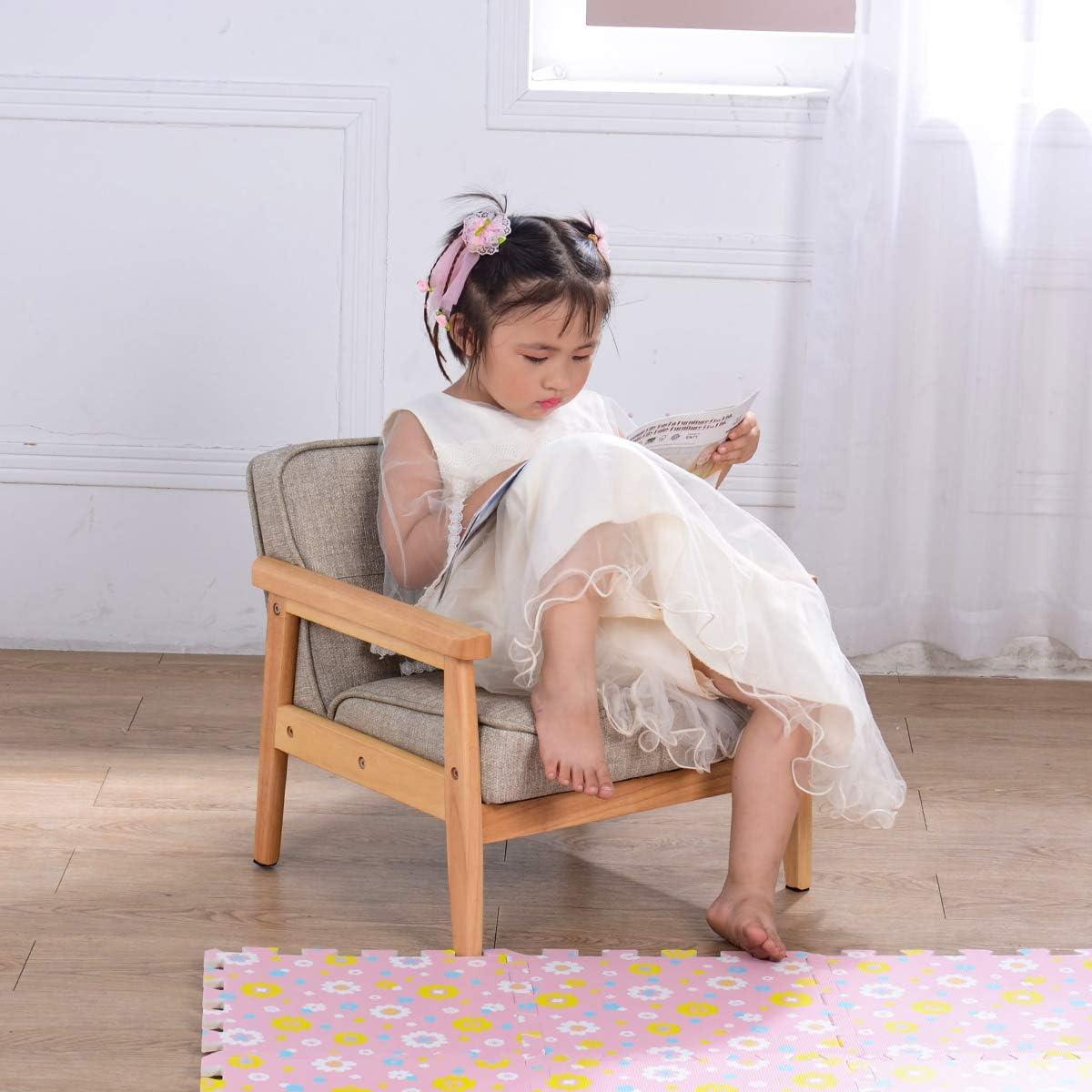 Silla Infantil Tapizada Babyland Gris Claro con Reposabrazos