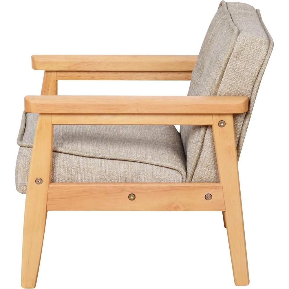 Silla Infantil Tapizada Babyland Gris Claro con Reposabrazos