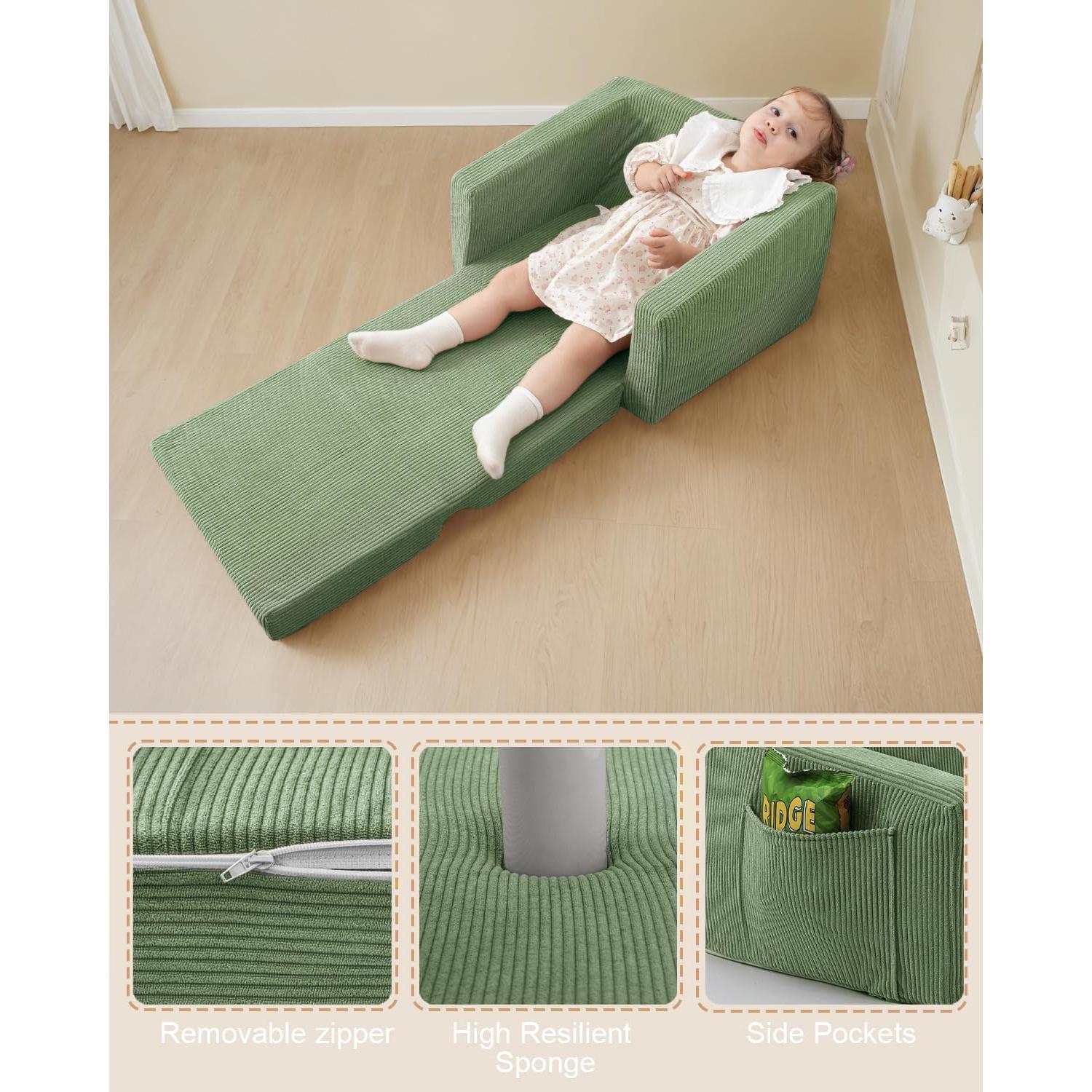 Silla Plegable para Niños Jouha TW-SC0001 Verde 2-en-1