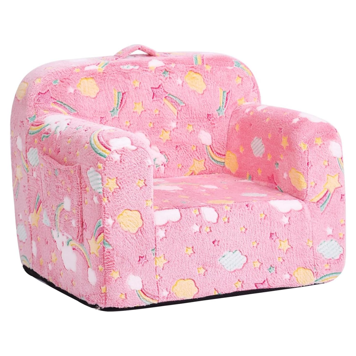 Sofá Tiita Kids Arcoíris Rosa 45.7x63.5 cm para Niños